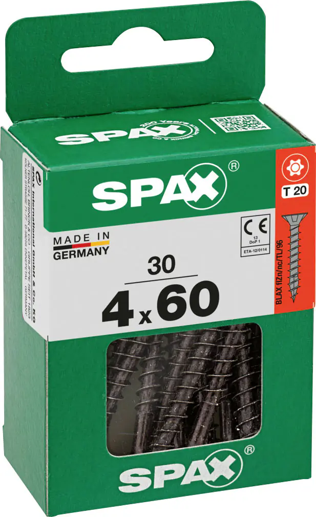 Spax Universalschrauben 4 x 60 mm T20 Vollgewinde - 30 Stk. 