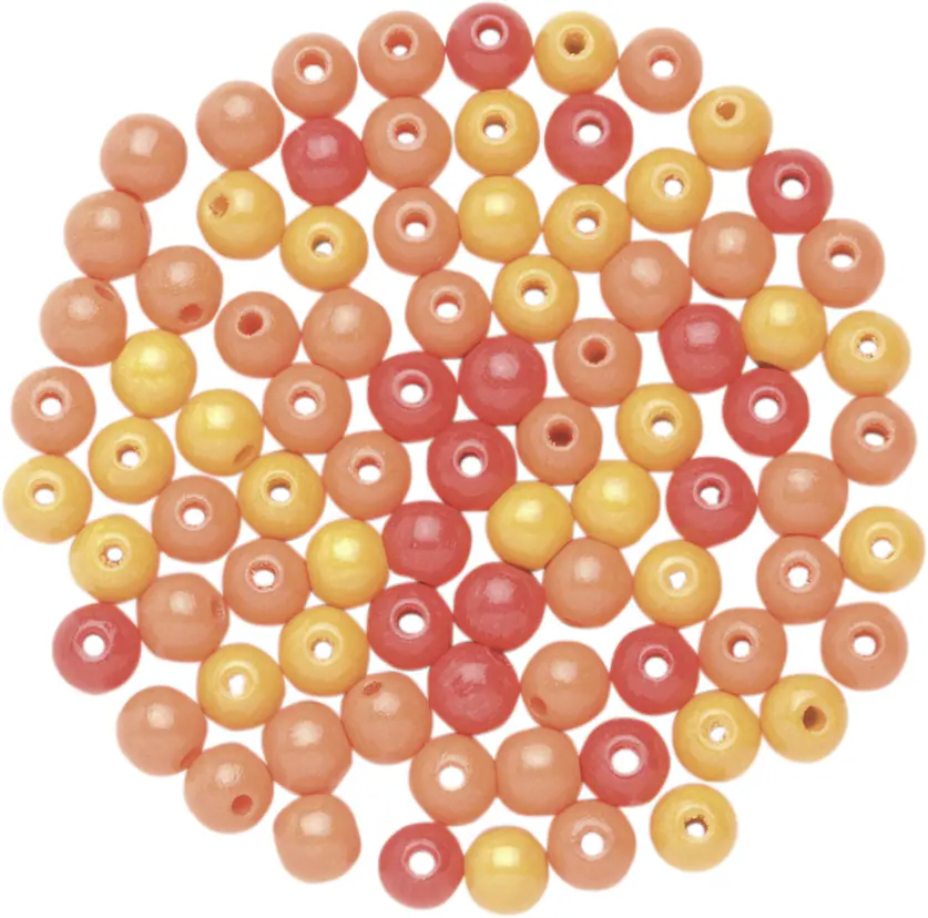 Glorex Holzperle orange-mix 10 mm