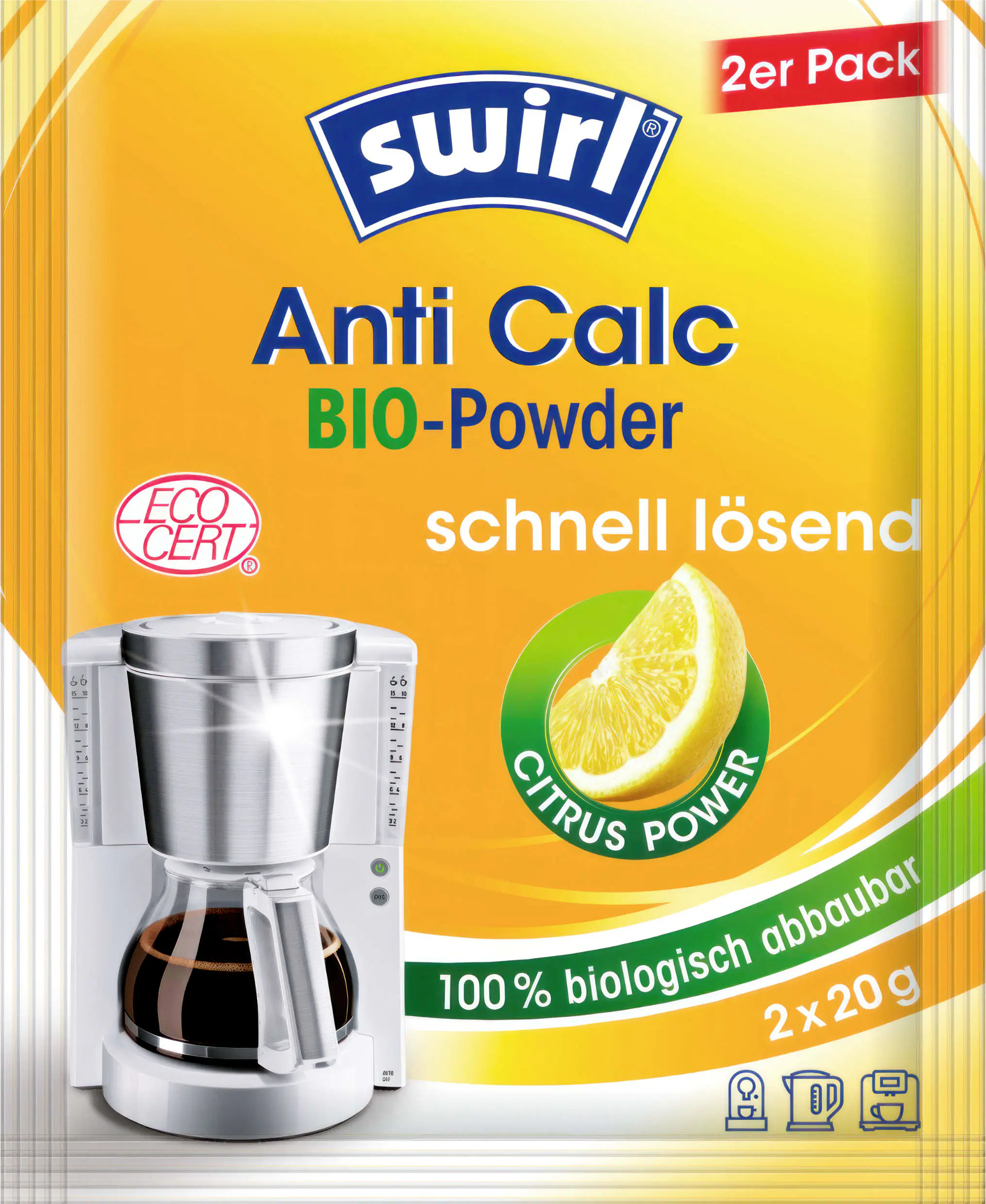 Swirl Entkalker Anti Calc Bio Powder 2 x 20 g