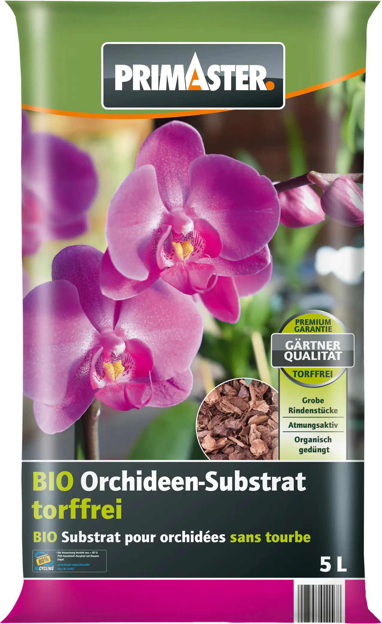Primaster Bio Orchideensubstrat torffrei 5 L Primaster Bio Orchideensubstrat torffrei 5 L