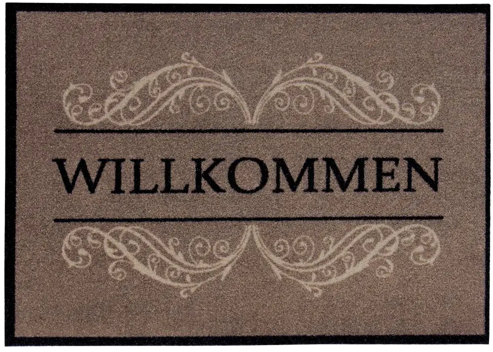 Fußmatte Carmen Willkommen taupe, 39 x 58 cm