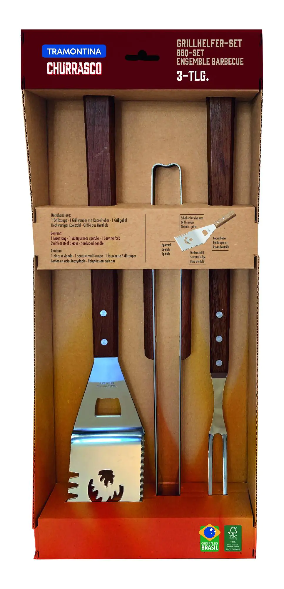 Tramontina Grillhelfer Set 3-teilig Tramontina Grillhelfer Set 3-teilig