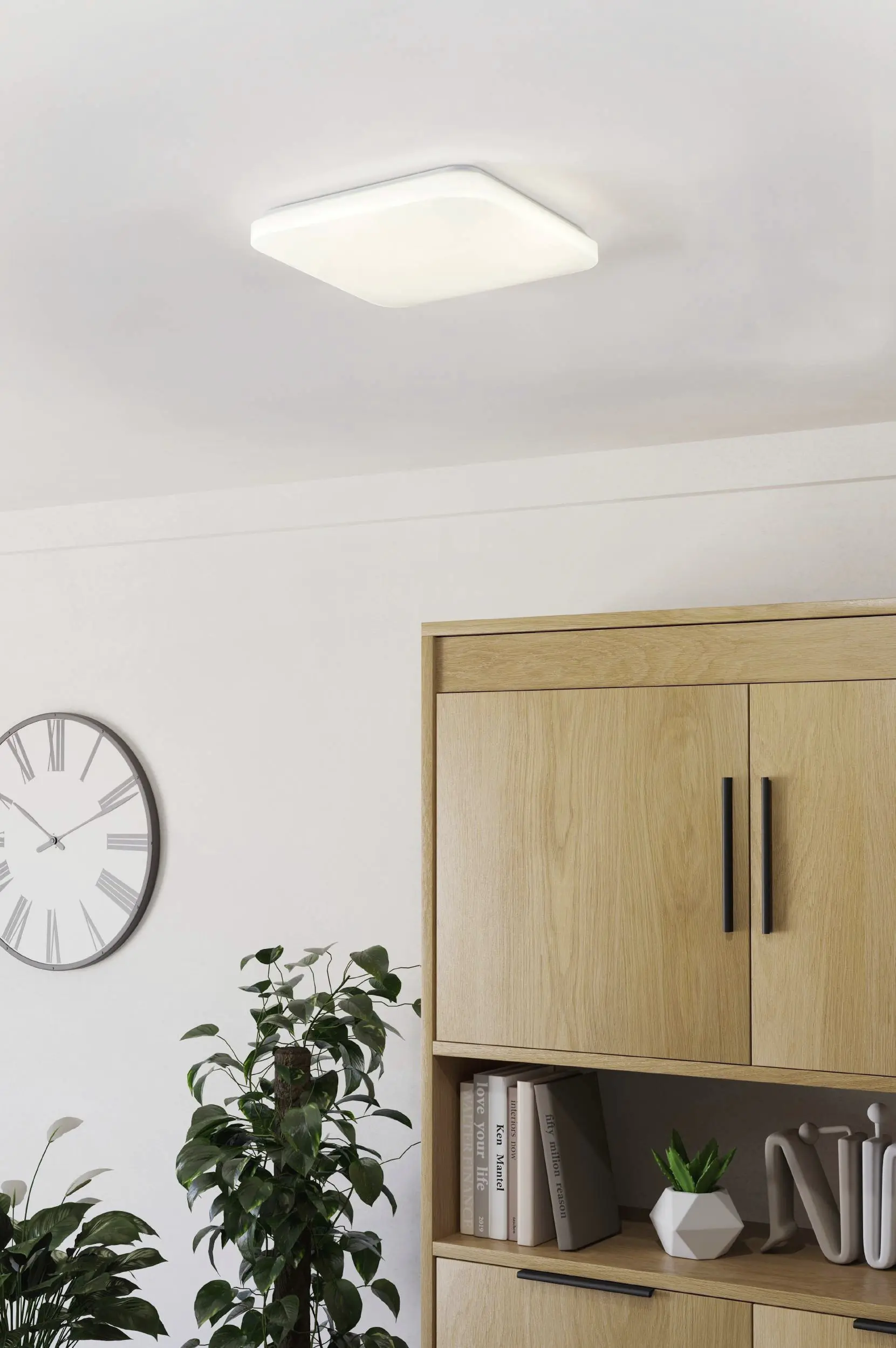 Eglo LED Deckenleuchte Pogliola weiß 33 x 33 cm warmweiß-kaltweiß