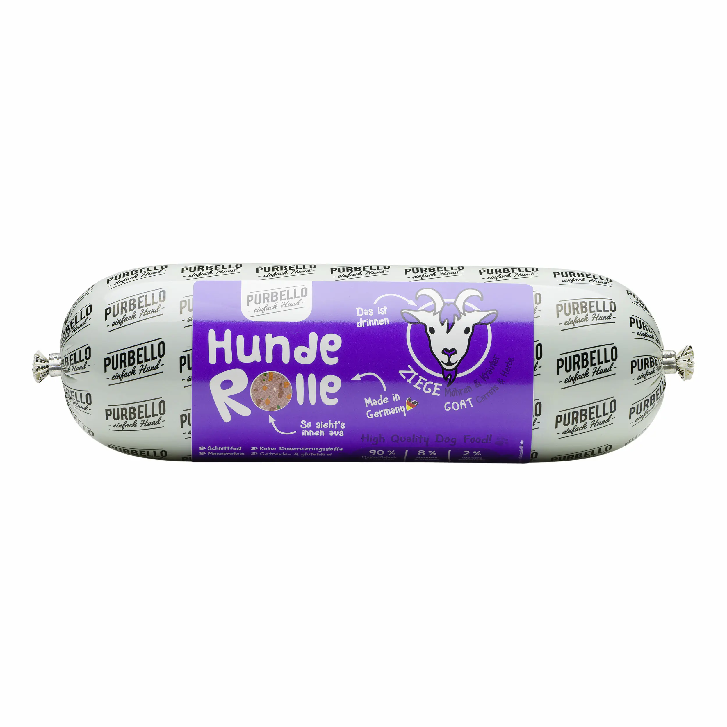Purbello Hundefutter Rolle Adult getreidefrei 800 g Ziege