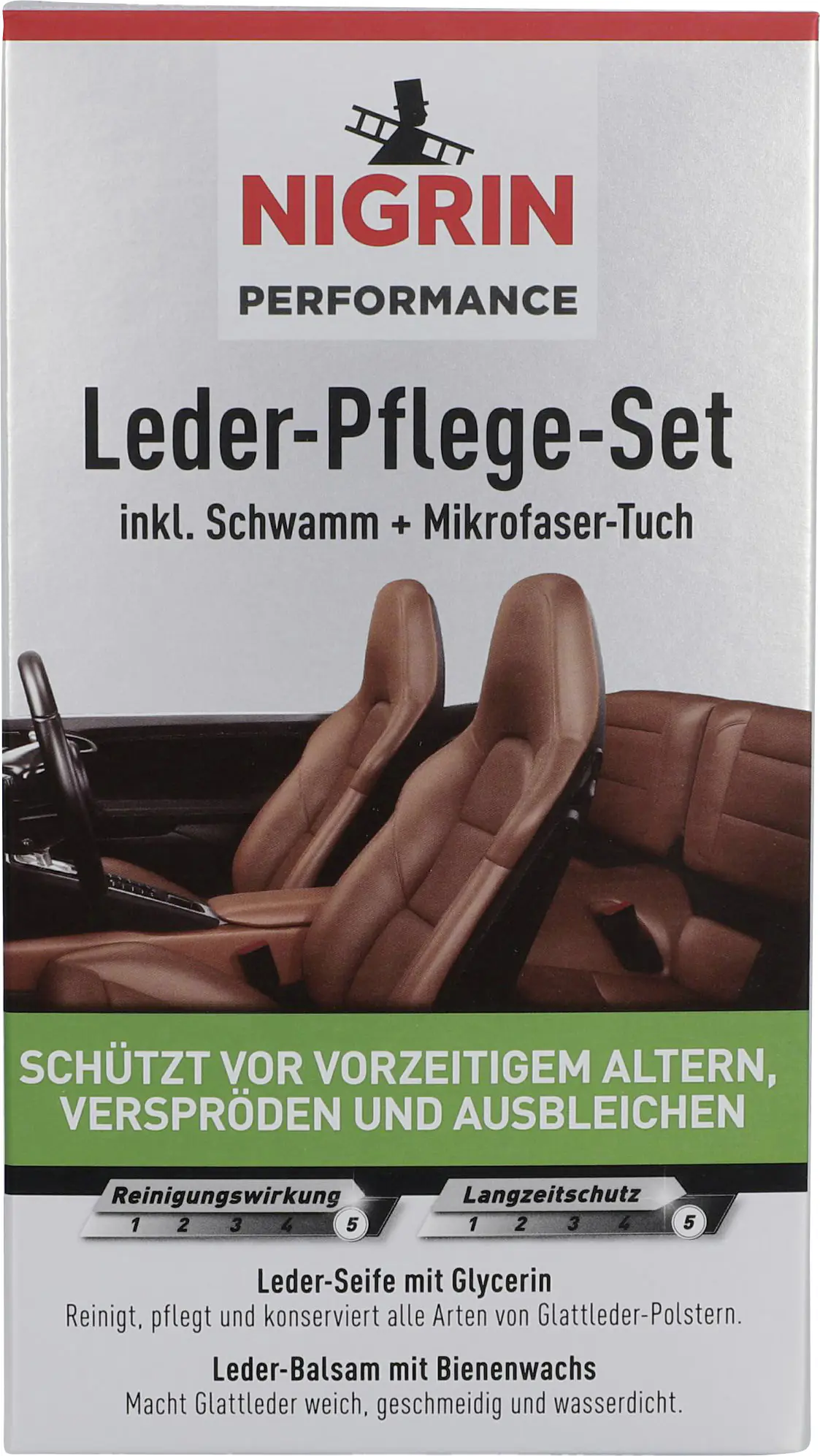 Nigrin Performance Lederpflege Set 4-teilig