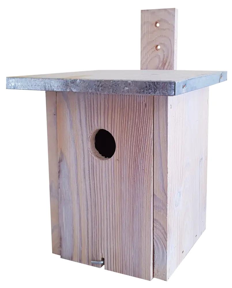 Nistkasten natur mit Metalldach LxBxH: 26x19,5x19 cm