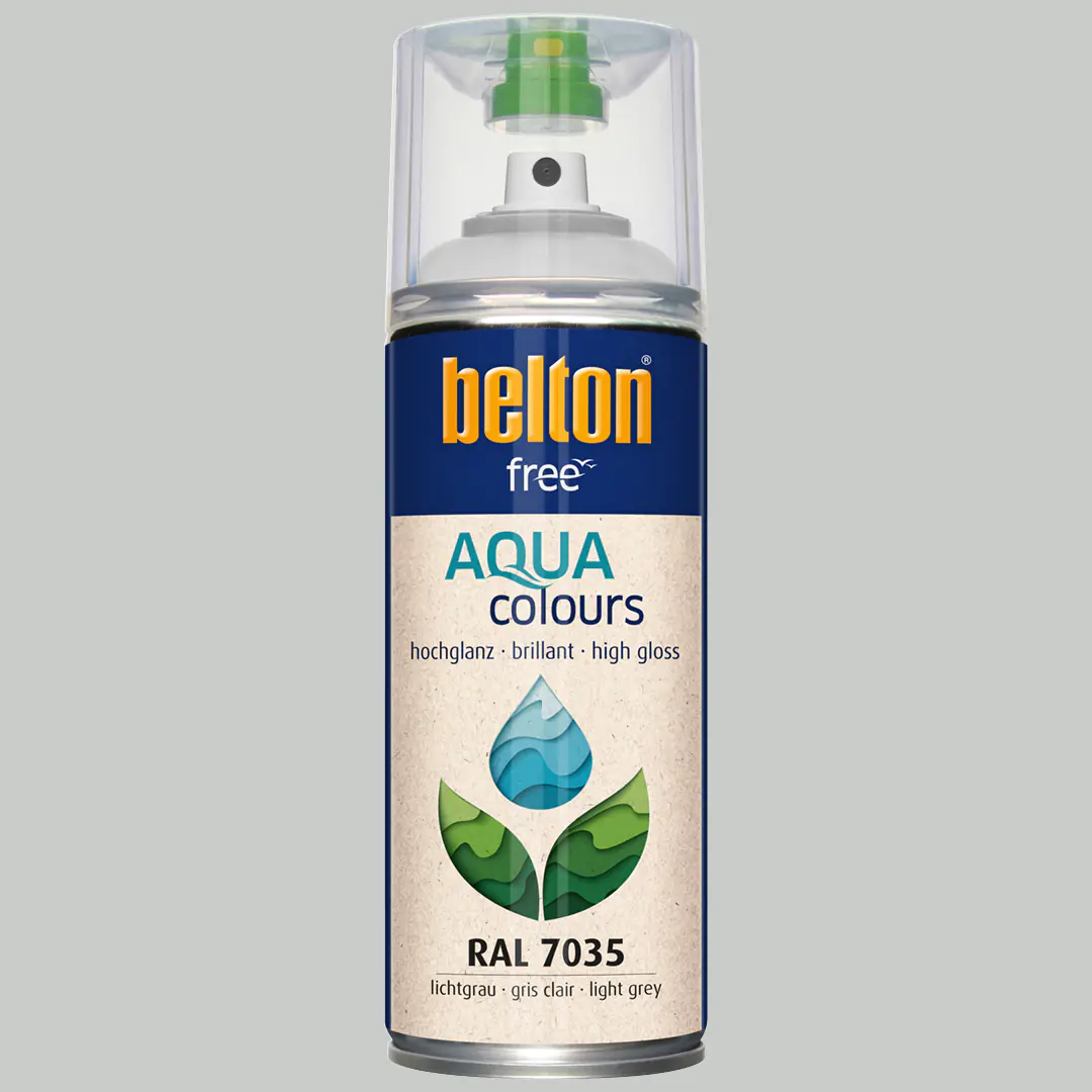 belton free Lackspray AQUAcolours 400 ml lichtgrau hochglanz