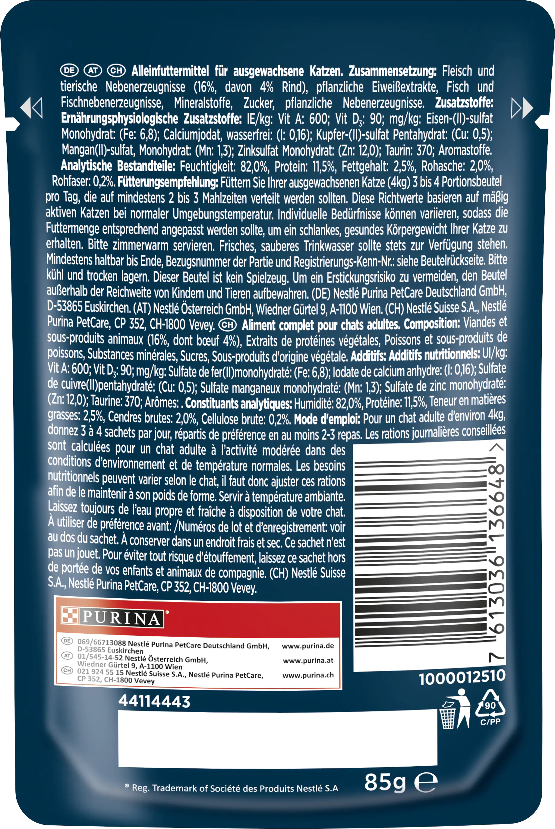 Gourmet Perle Genuss in Sauce mit Rind 85 g Gourmet Perle Genuss in Sauce mit Rind 85 g