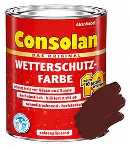 Consolan Wetterschutz-Farbe 2,5 L dunkelbraun