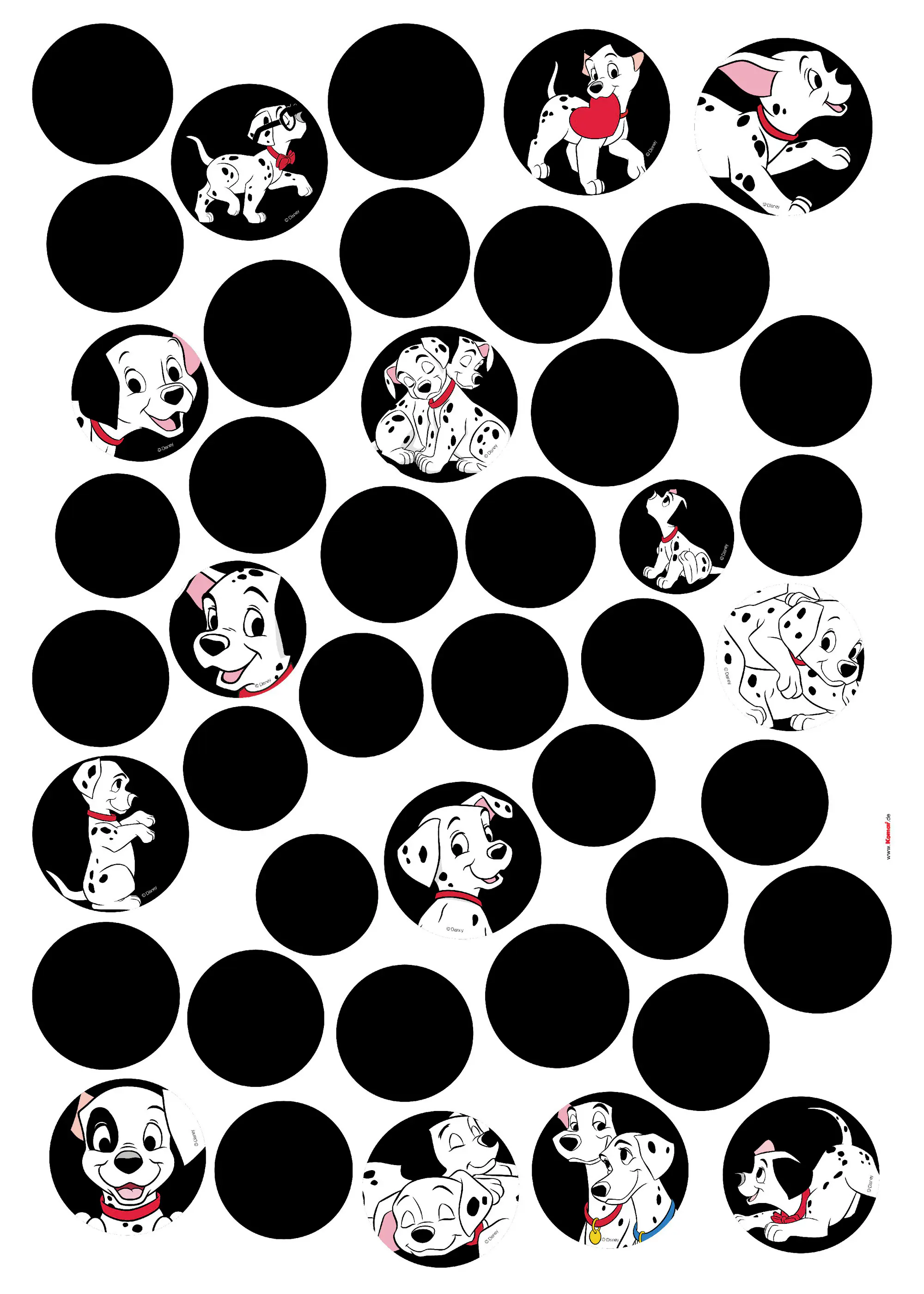 Komar Decosticker 101 Dalmatiner Dots 50 x 70 cm 