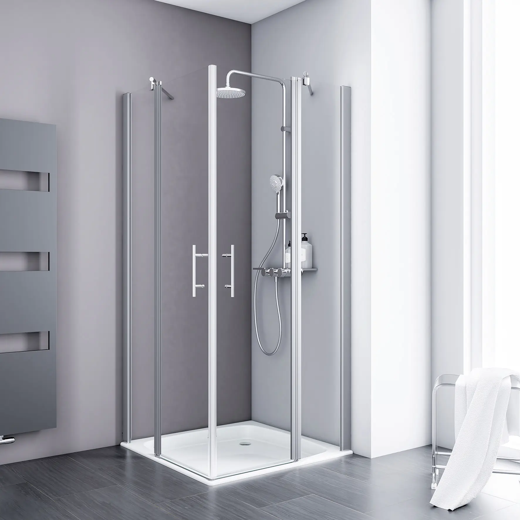 Schulte Eckeinstieg Duschwanne 90 x 90 x 192 cm Alexa Style 2.0 Schulte Eckeinstieg Duschwanne 90 x 90 x 192 cm Alexa Style 2.0