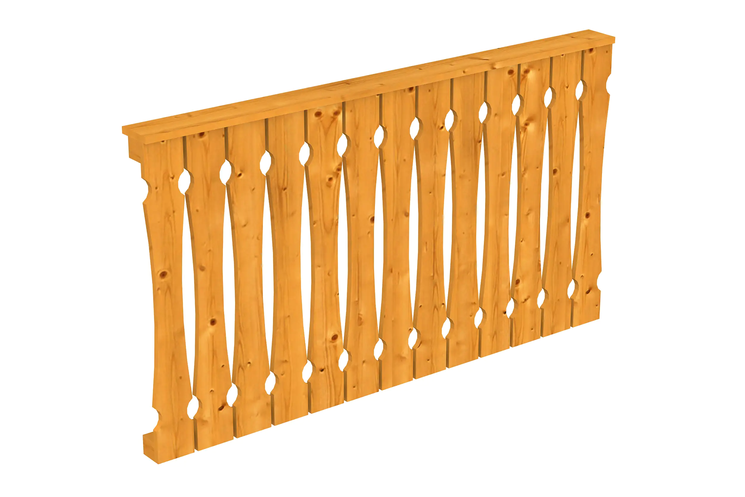SKAN HOLZ Brüstung Balkonschalung 170 x 96 cm Fichte