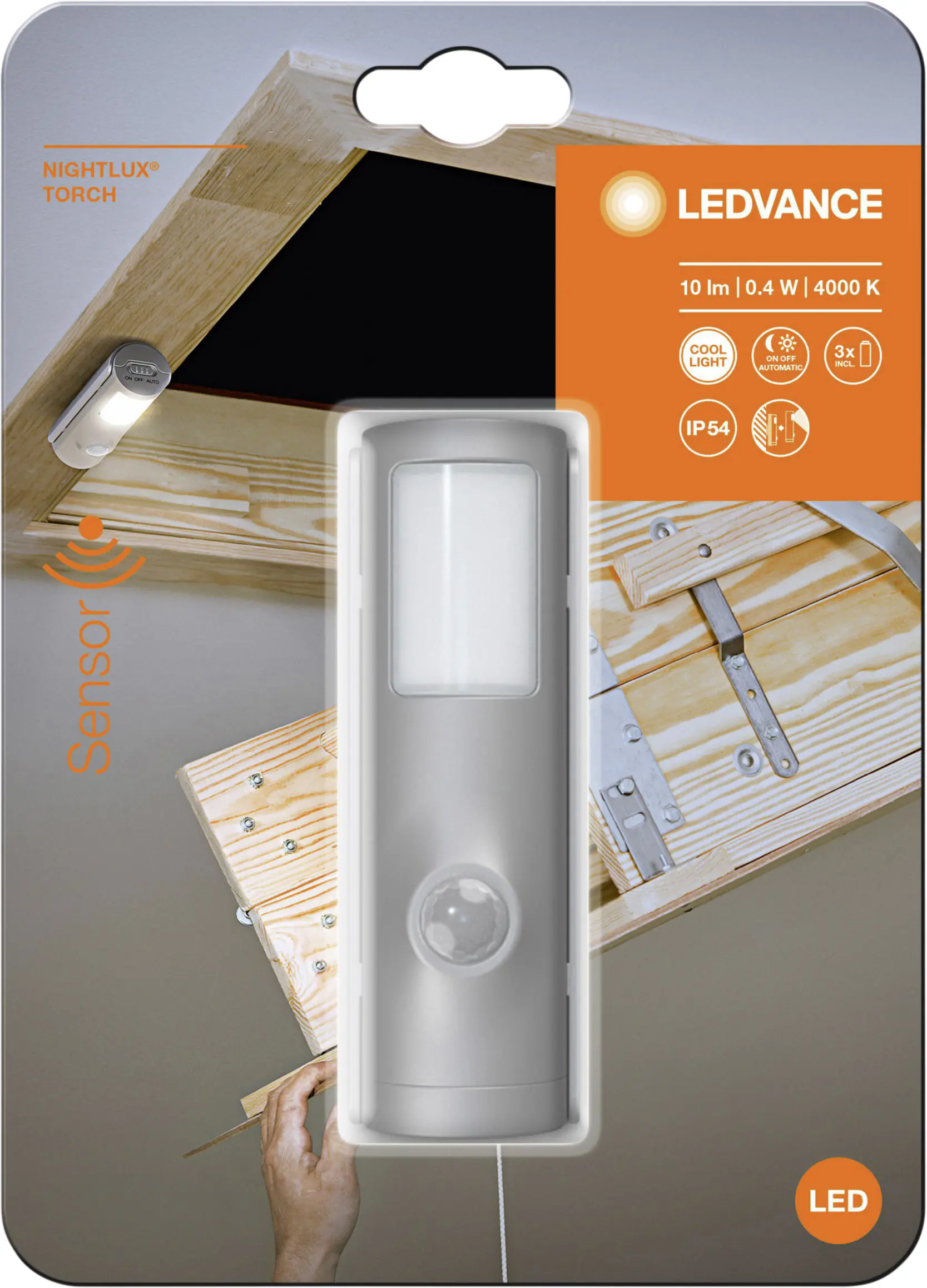 Ledvance LED Nachtlicht Nightlux Torch silber