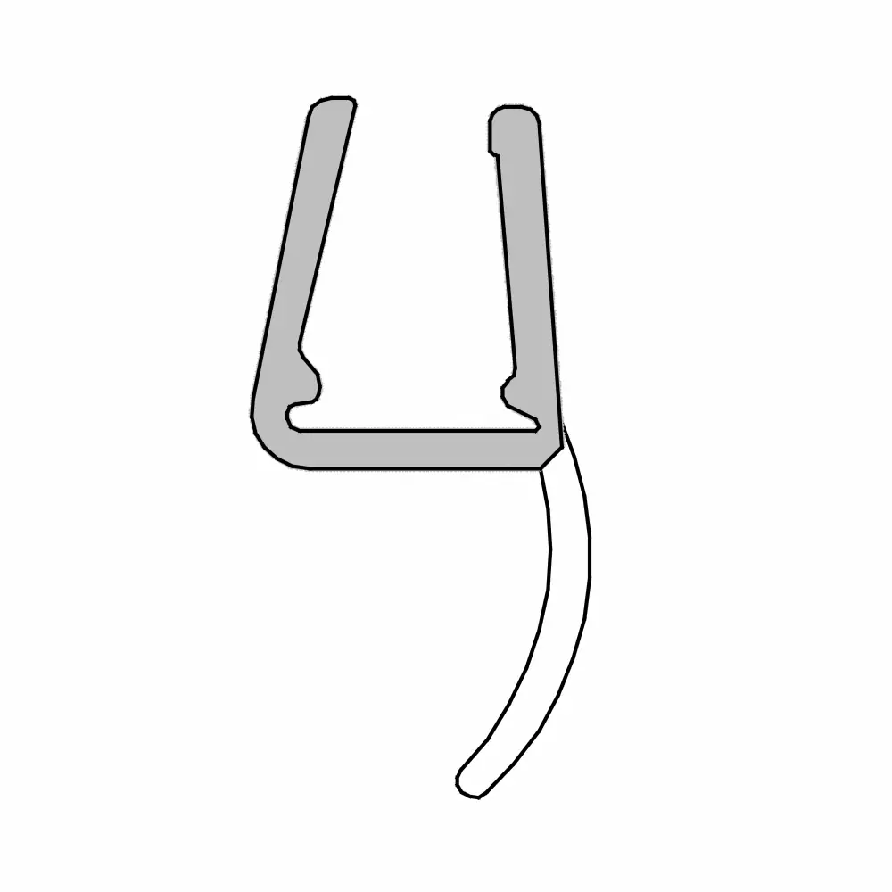 Schulte Duschdichtung Glasstärke: 5+6+8 mm Länge: 200 cm