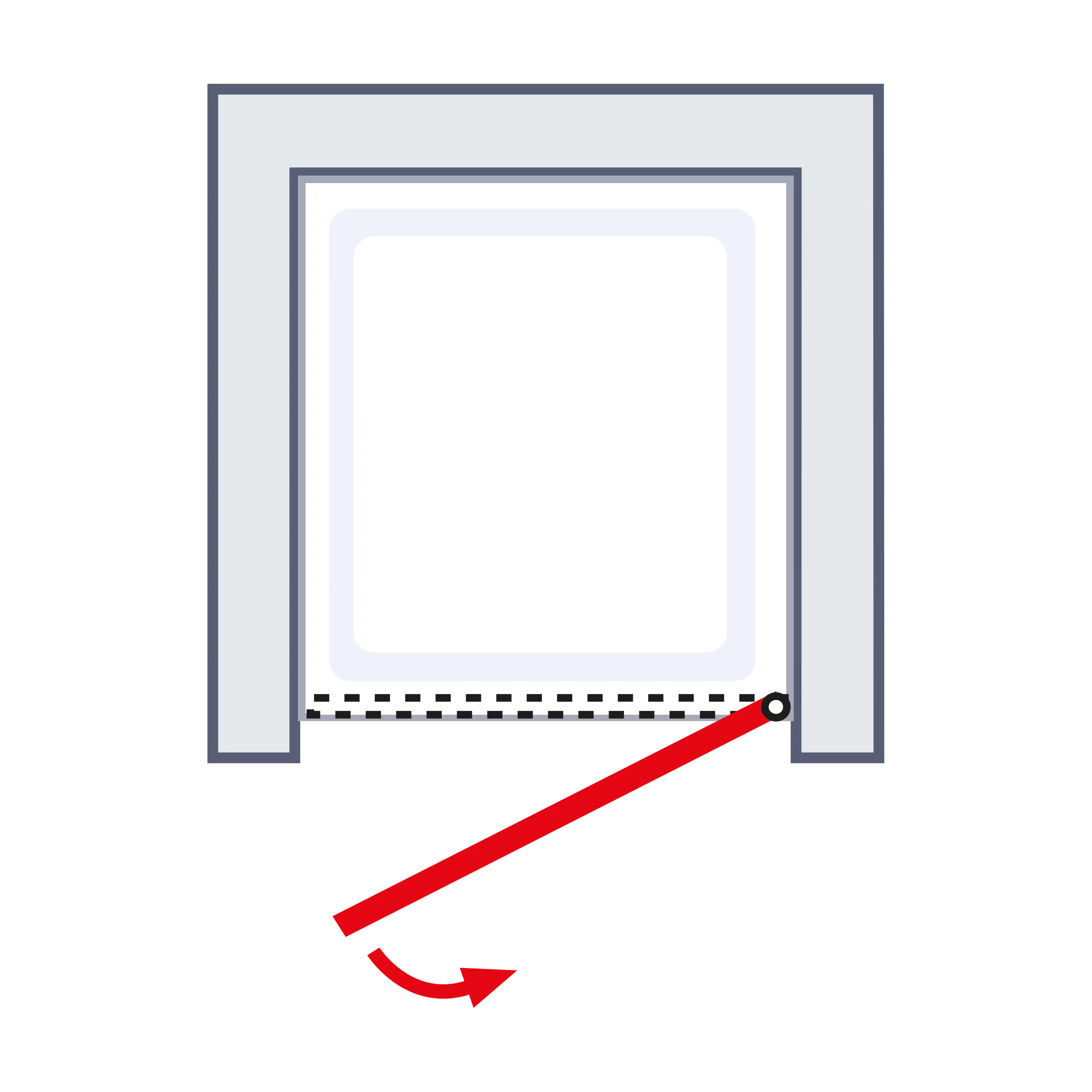 Schulte Nische Drehtür 80 x 192 cm Alexa Style 2.0