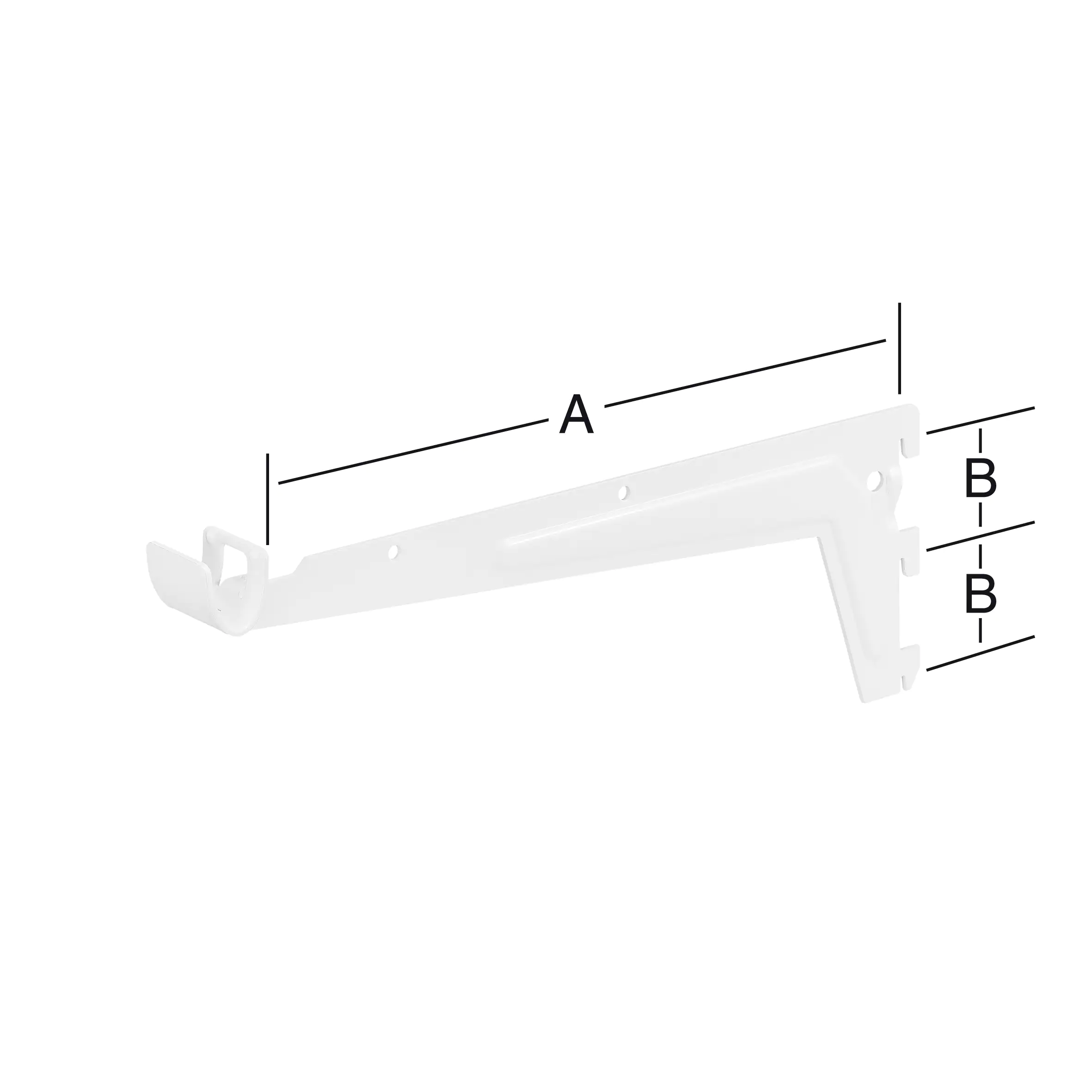 TrendLine Träger für Kleiderstangen weiß 33 x 3,6 cm TrendLine Träger für Kleiderstangen weiß 33 x 3,6 cm