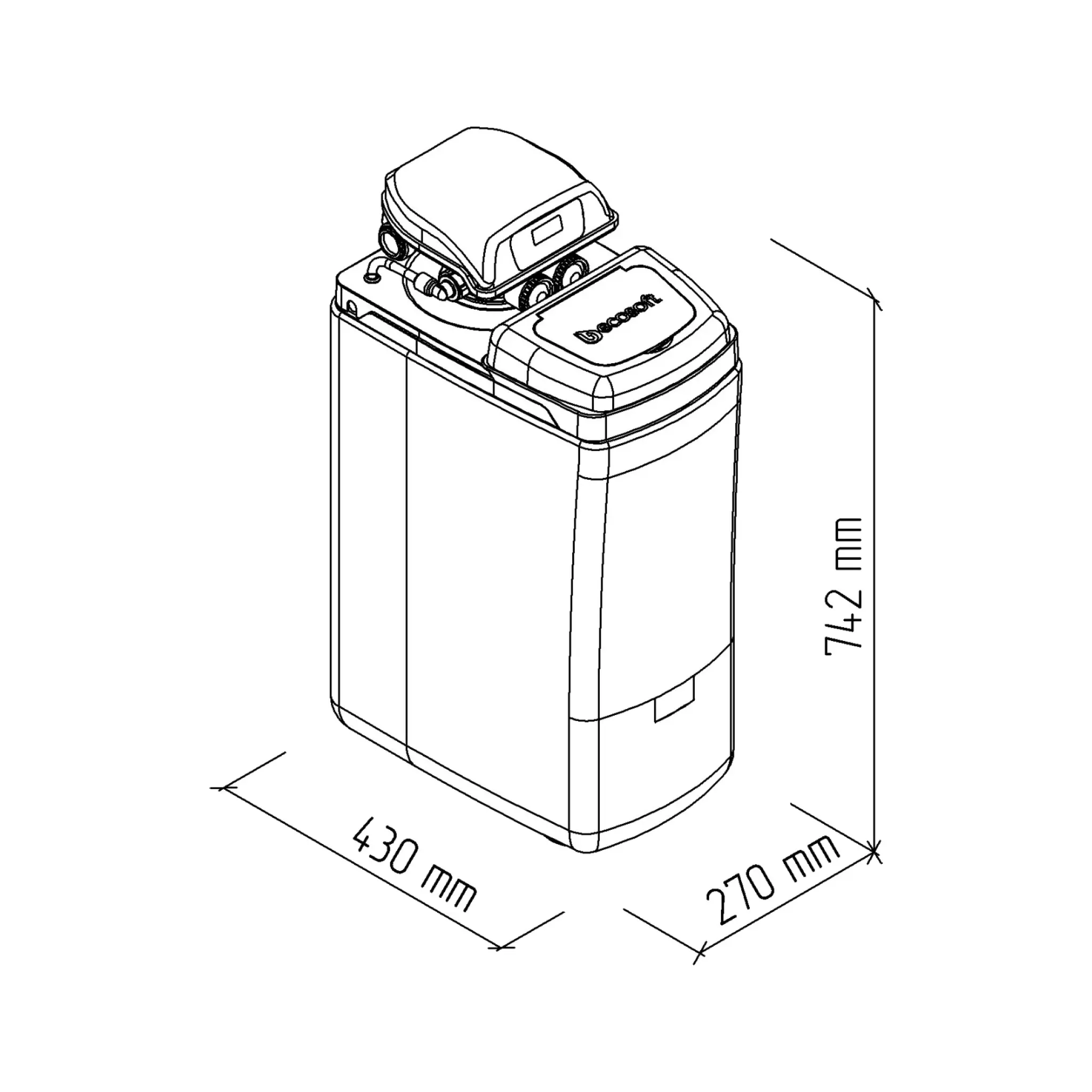 Aqmos Entkalkungsanlage Pink 20 mit Anschlussset & Montageblock für Haushalte bis 7 Personen