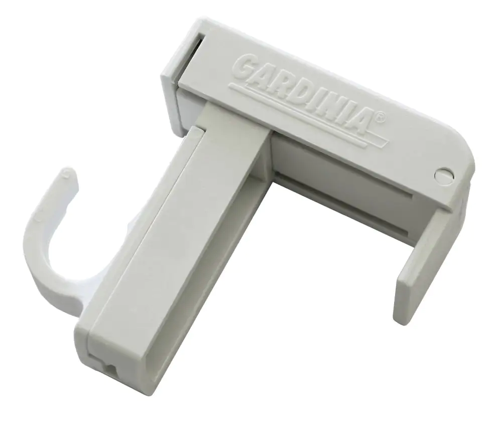 Gardinia Klemmträger für Vitragestangen weiß, mit Haken, 2 Stück Gardinia Klemmträger für Vitragestangen weiß, mit Haken, 2 Stück