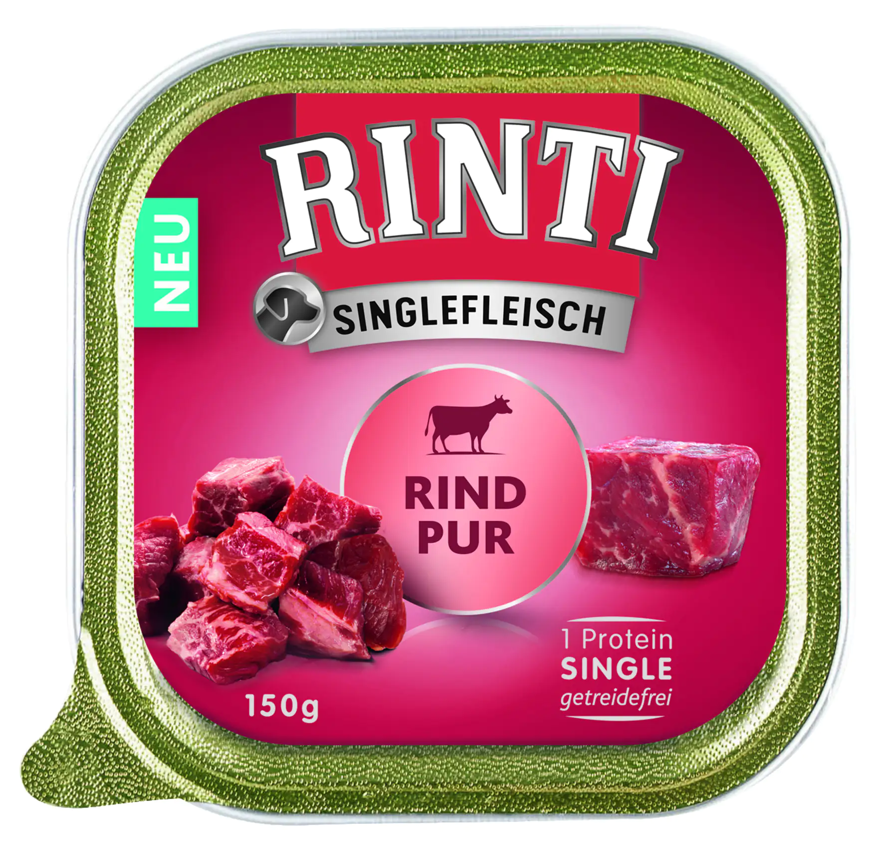 Rinti Singlefleisch Hundenassfutter Adult 150 g Rind Rinti Singlefleisch Hundenassfutter Adult 150 g Rind