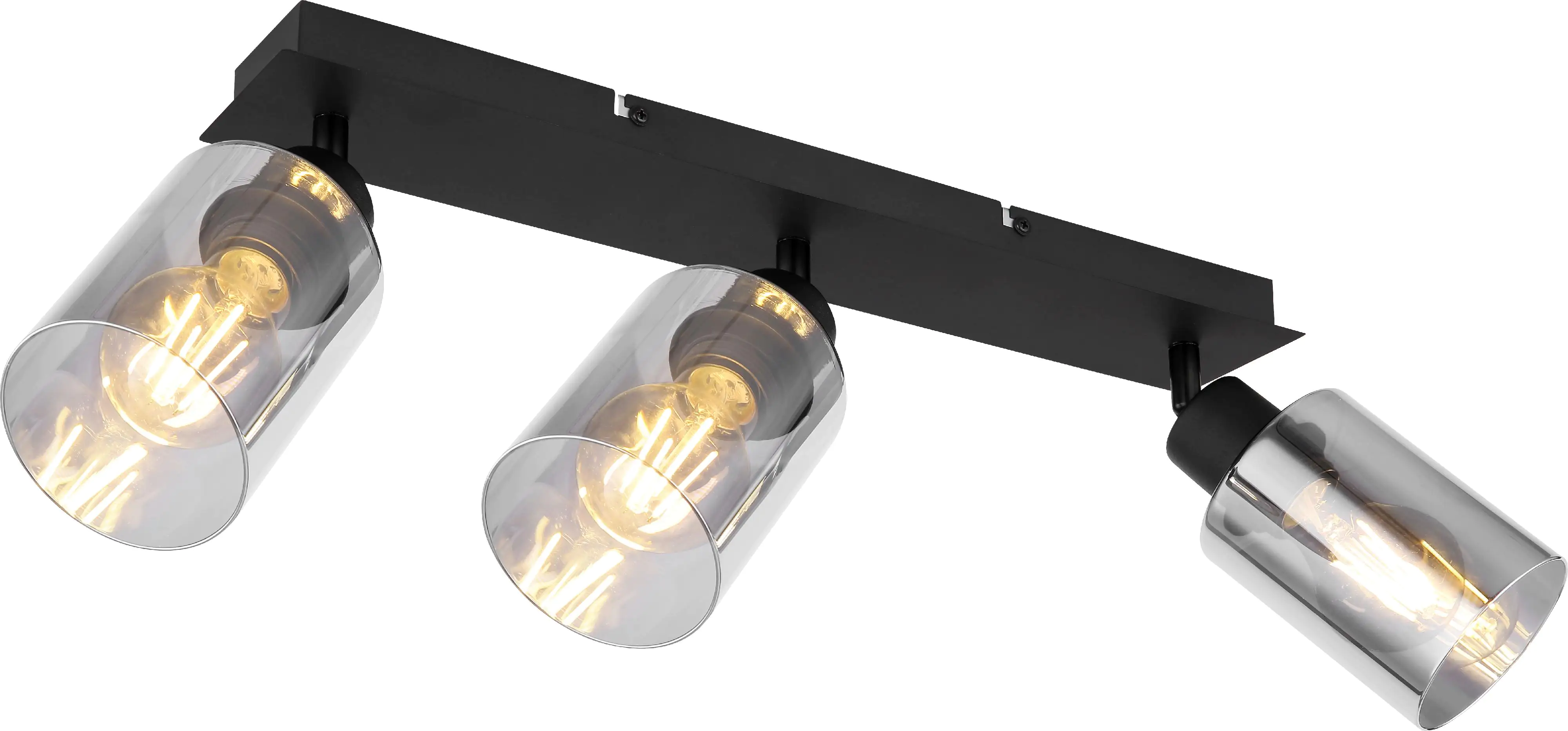 Globo 3er Spot Hadera schwarz 47 x 9 cm Globo 3er Spot Hadera schwarz 47 x 9 cm