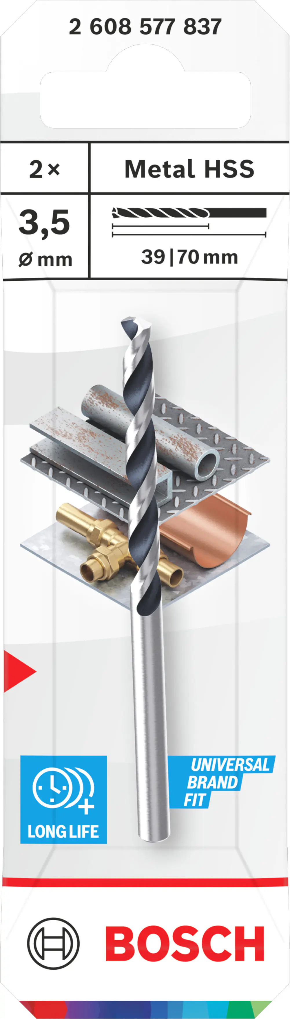 Bosch Metallbohrer HSS CYL Ø 3,5 mm 2-tlg.