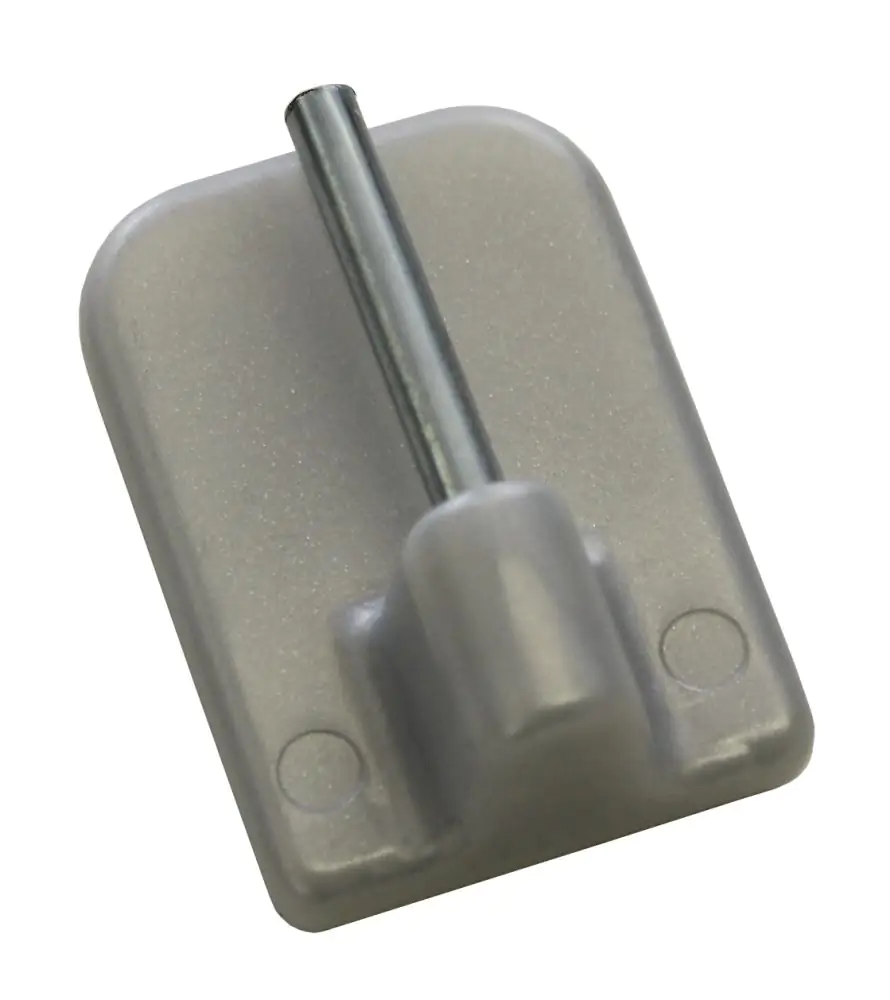 Gardinia Klebehaken silber matt, Höhe 11 mm, 4 Stück