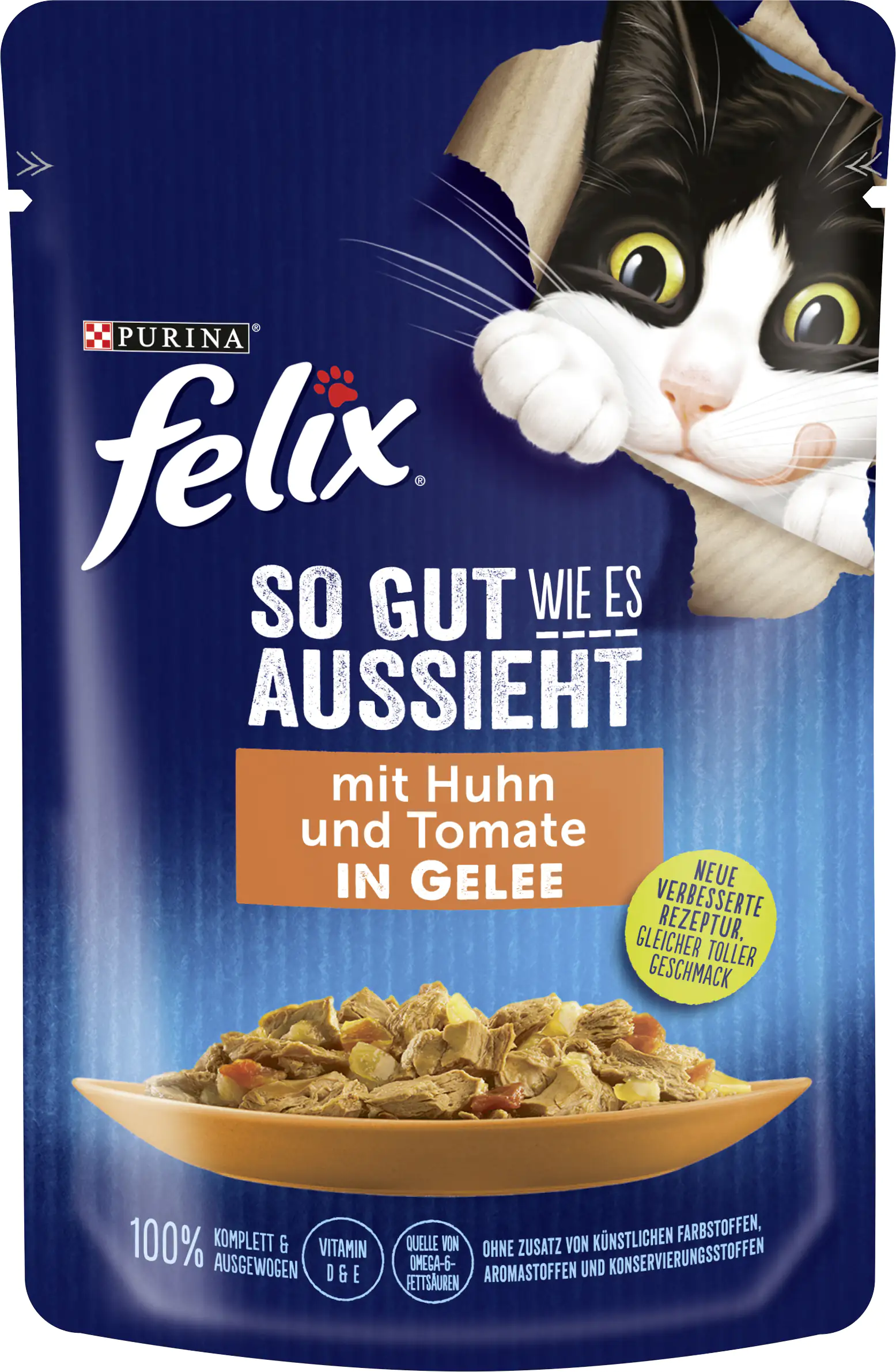 Felix So gut wie es aussieht in Gelee mit Huhn & Tomate 85 g