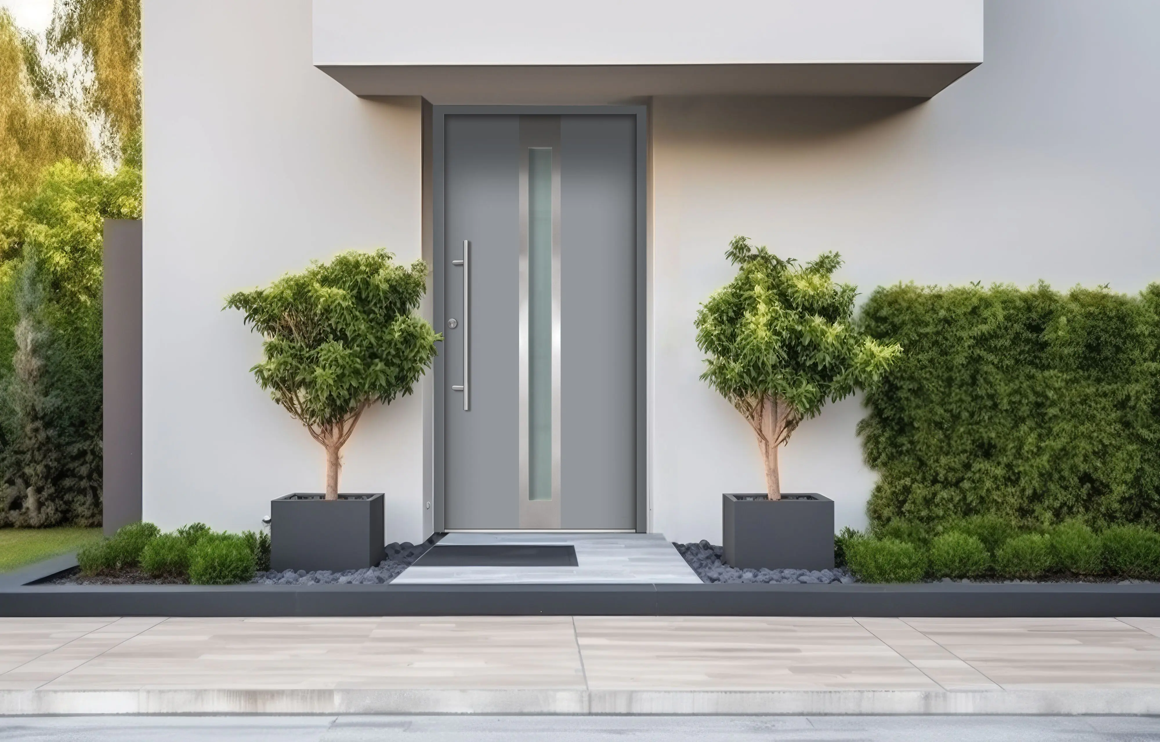 Splendoor Haustür Passivedoor Premium B01 Grau DIN Links 110 x 210 cm