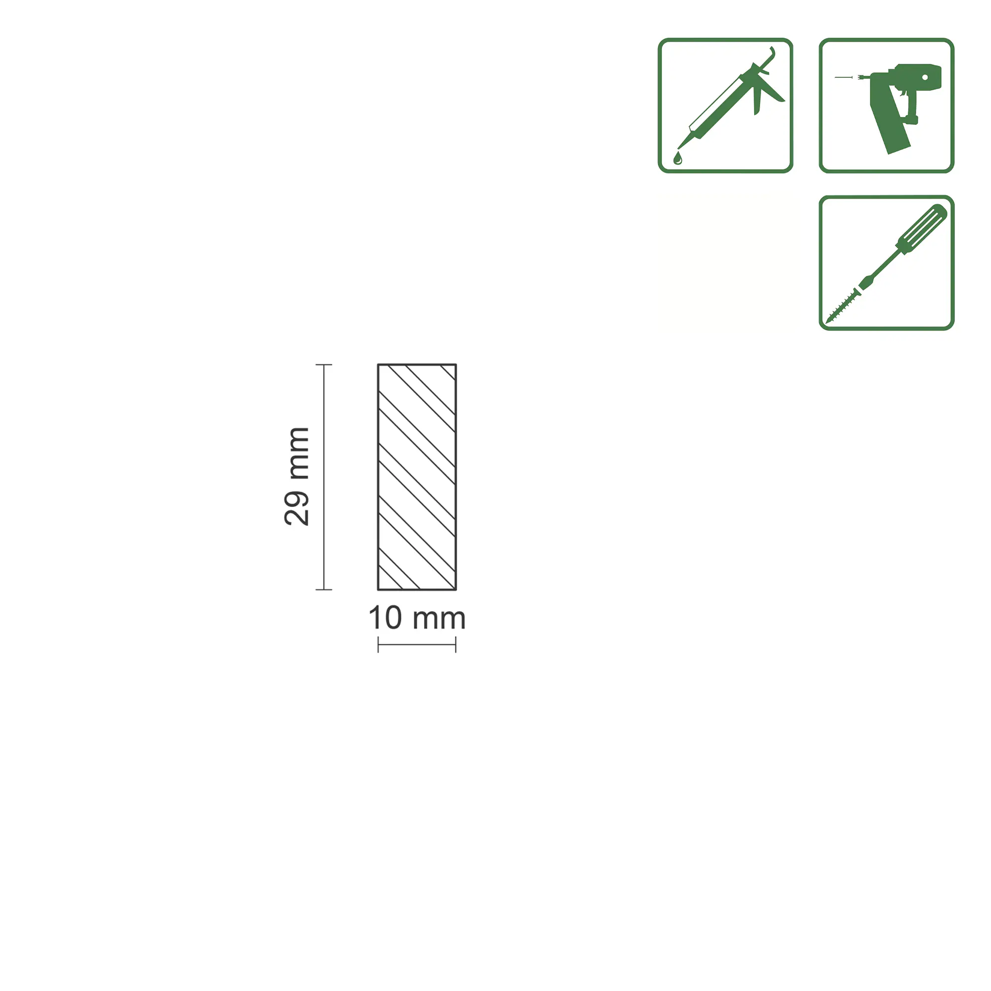 FN Neuhofer Flachleiste 95 cm 29 x 10 mm Buche