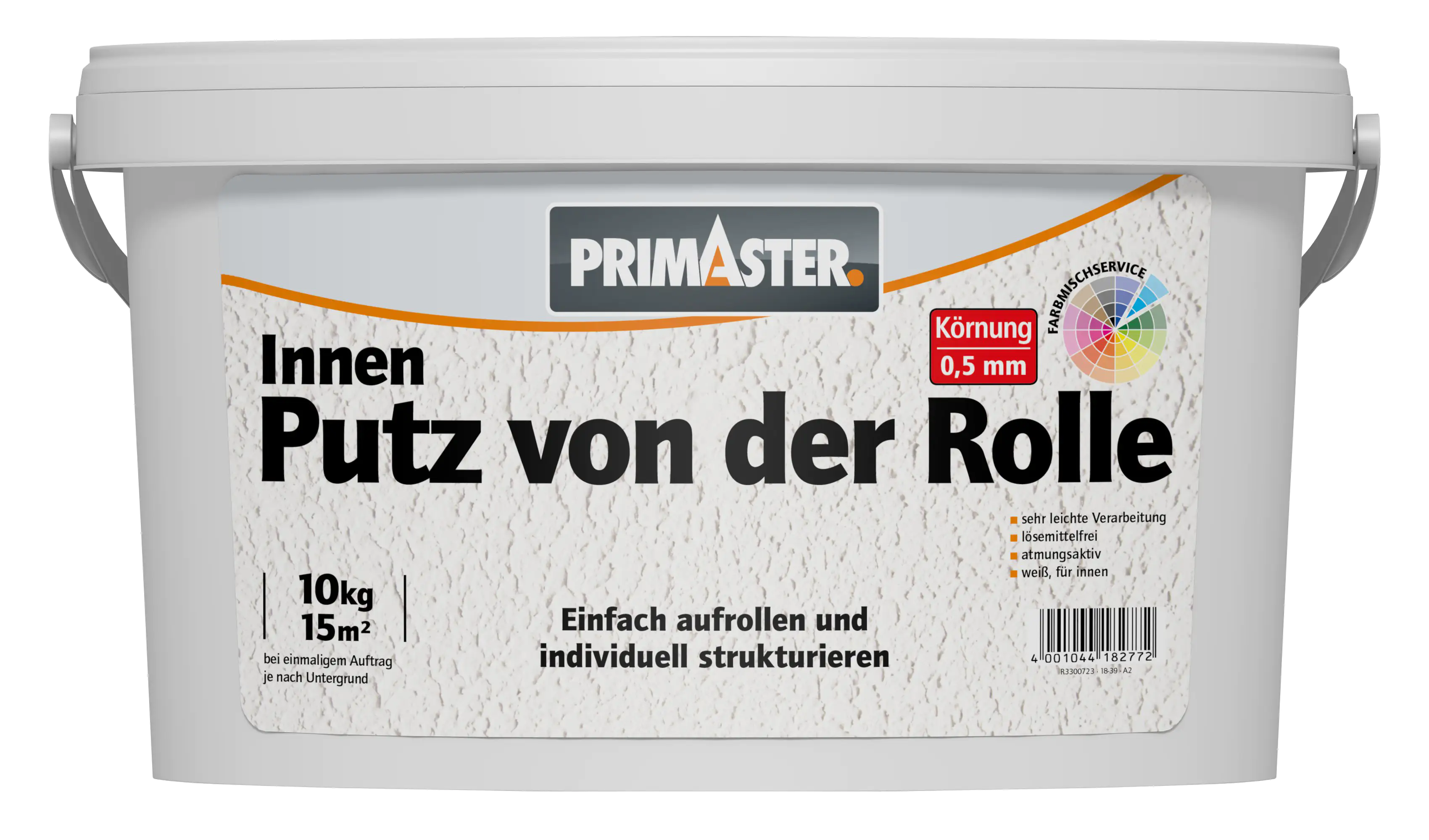 4001044182772 Primaster Putz von der Rolle 10 kg 0,5 mm Körnung weiß