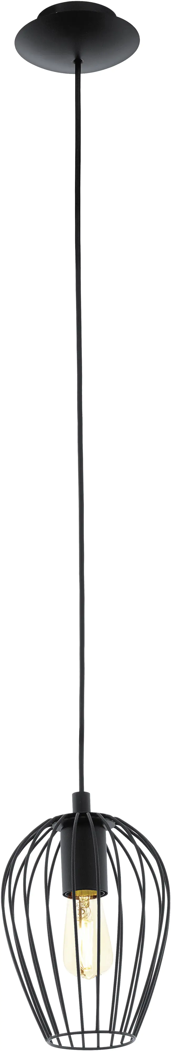 Eglo Pendelleuchte Newtown schwarz Ø 16 cm E27, max. 60 W Eglo Pendelleuchte Newtown schwarz Ø 16 cm E27, max. 60 W