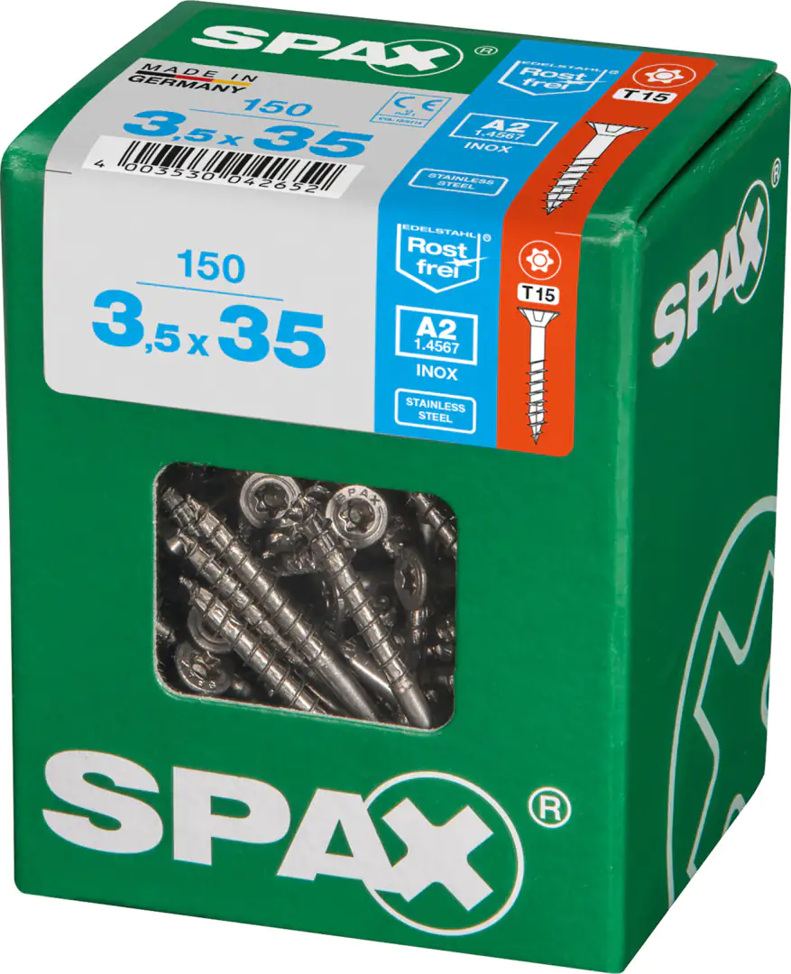 Spax Universalschrauben 3.5 x 35 mm TX 15 - 150 Stk. Spax Universalschrauben 3.5 x 35 mm TX 15 - 150 Stk.