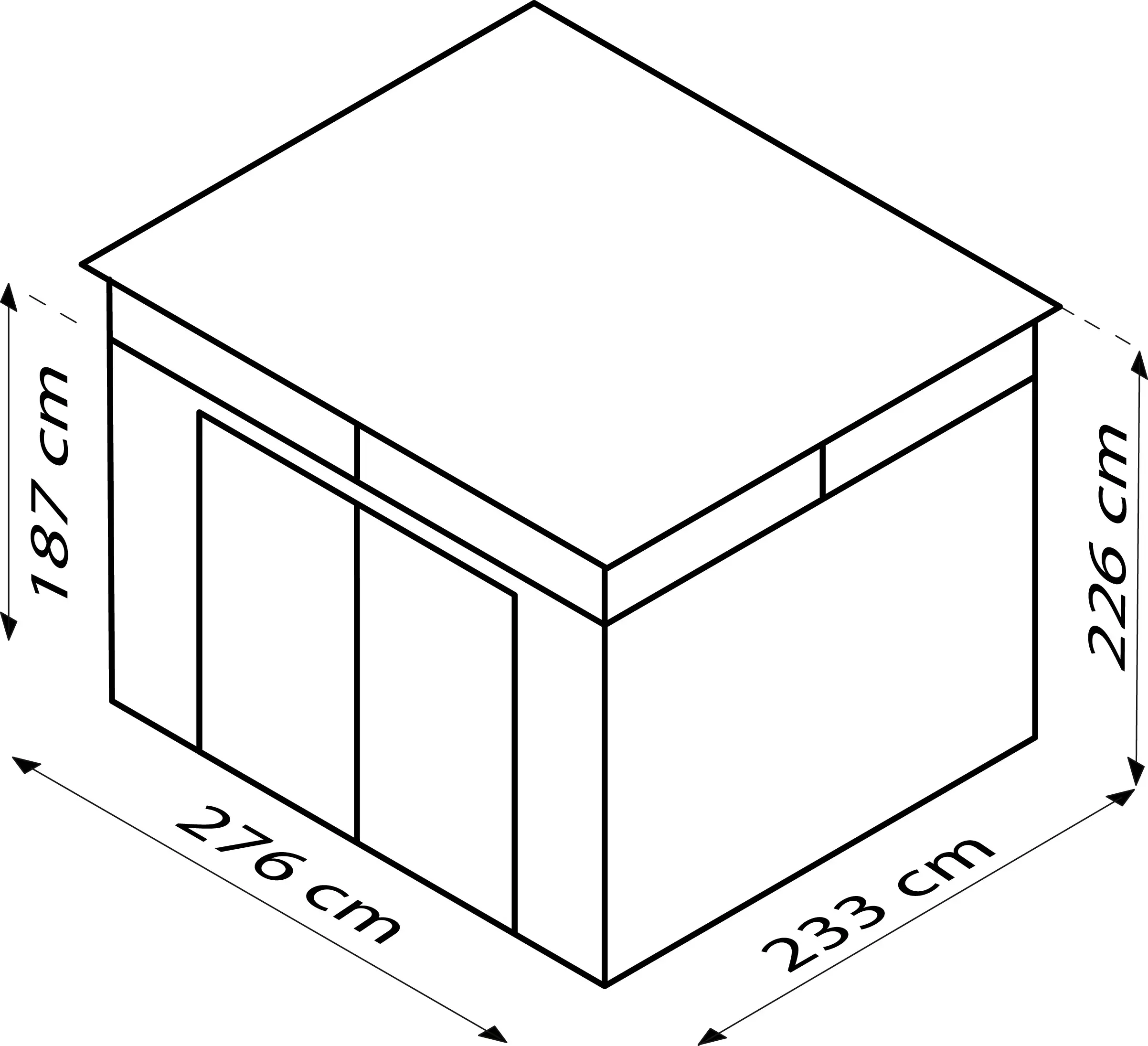 Globel Metallgerätehaus Worker MWK 1510 464 x 308 x 225 cm anthrazit