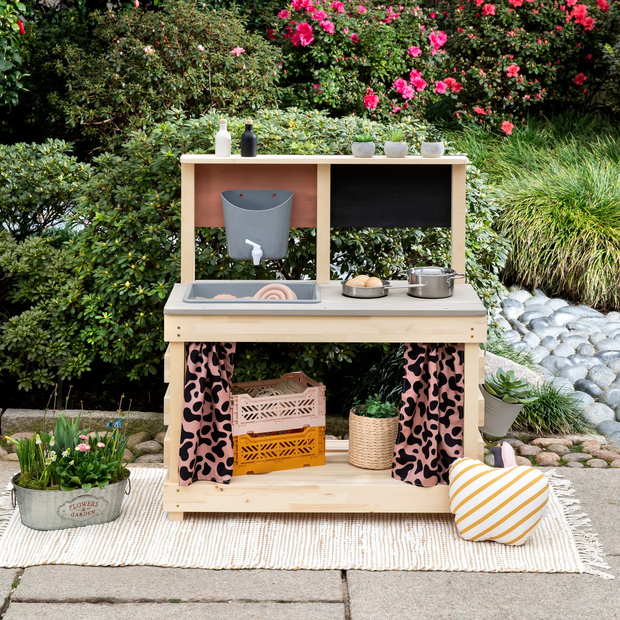 MUDDY BUDDY® Matschküche Big Leo natur-puderrosa