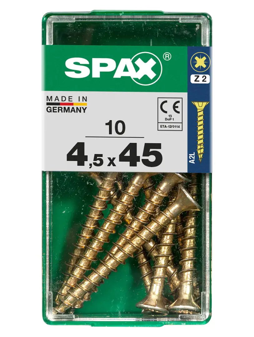 Spax Universalschrauben 4.5 x 45 mm PZ 2 - 10 Stk.