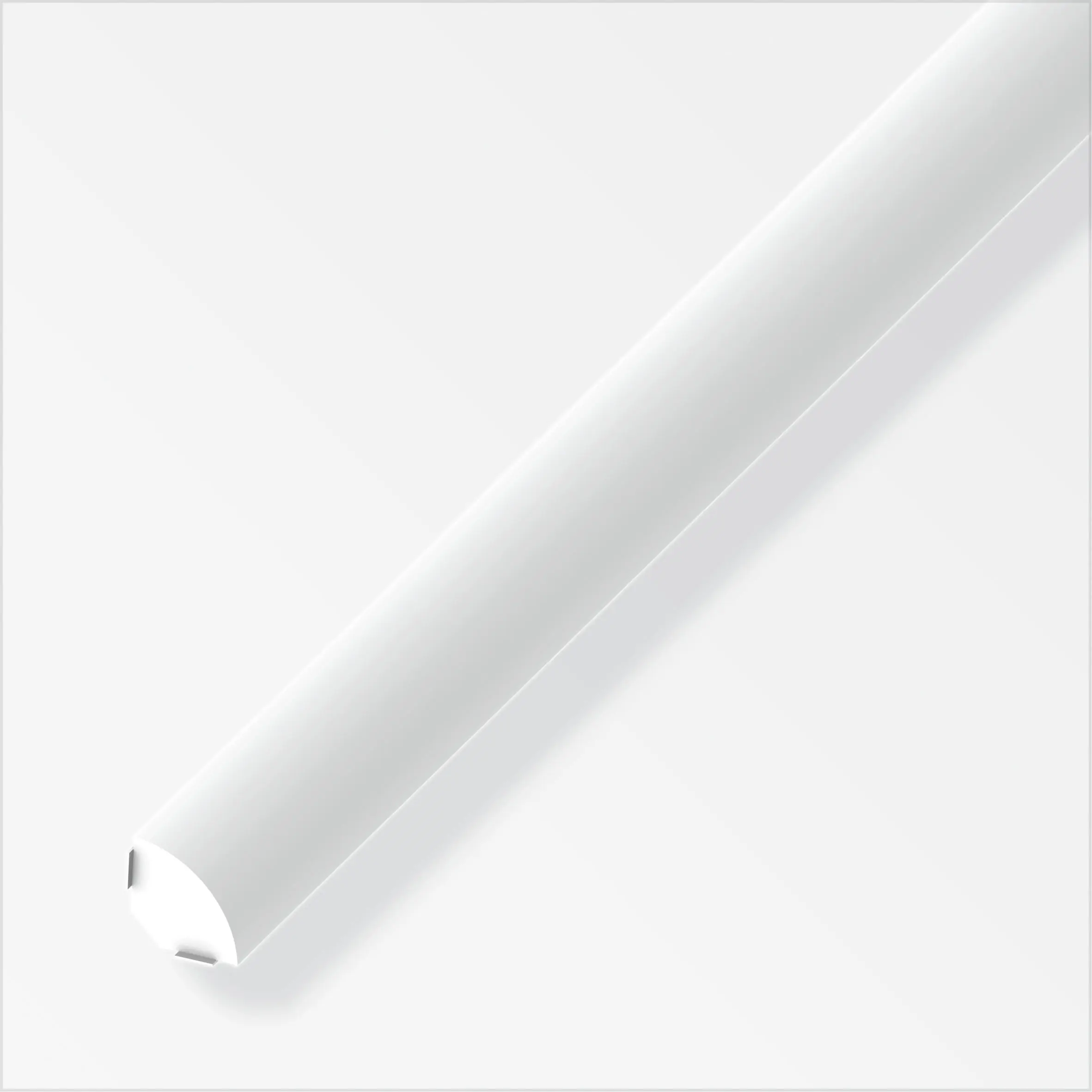 alfer Viertelkreis-Eckleiste 2.5 m, 14 mm PVC (Kunststoff) glatt weiss