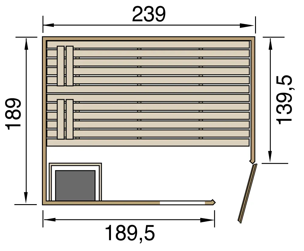 Weka Massivholz-Sauna VALIDA Eck Gr. 3 Sparset 9,0 kw
