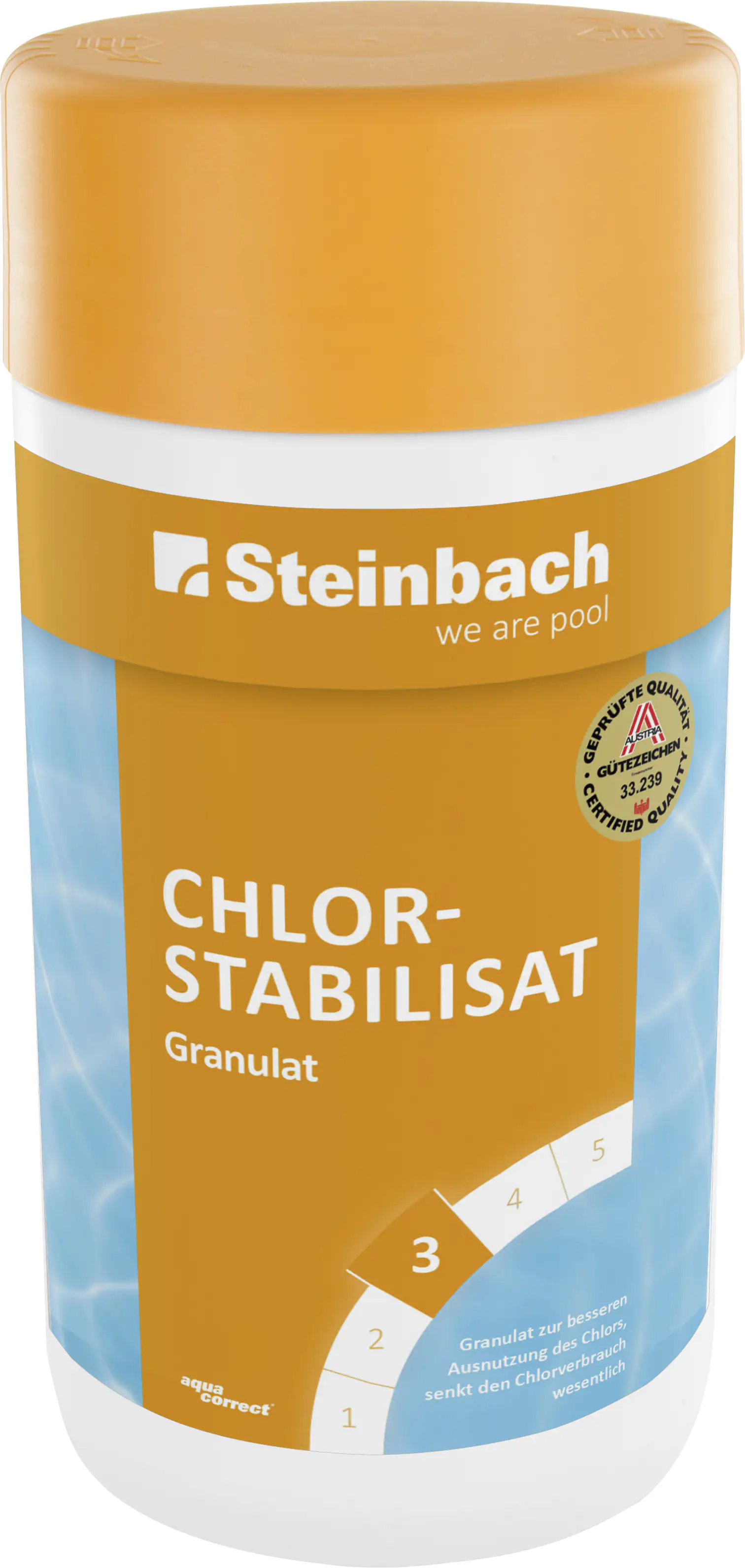 Steinbach Poolpflege Chlorstabilisat Granulat 1 kg, gegen Chlorgeruch