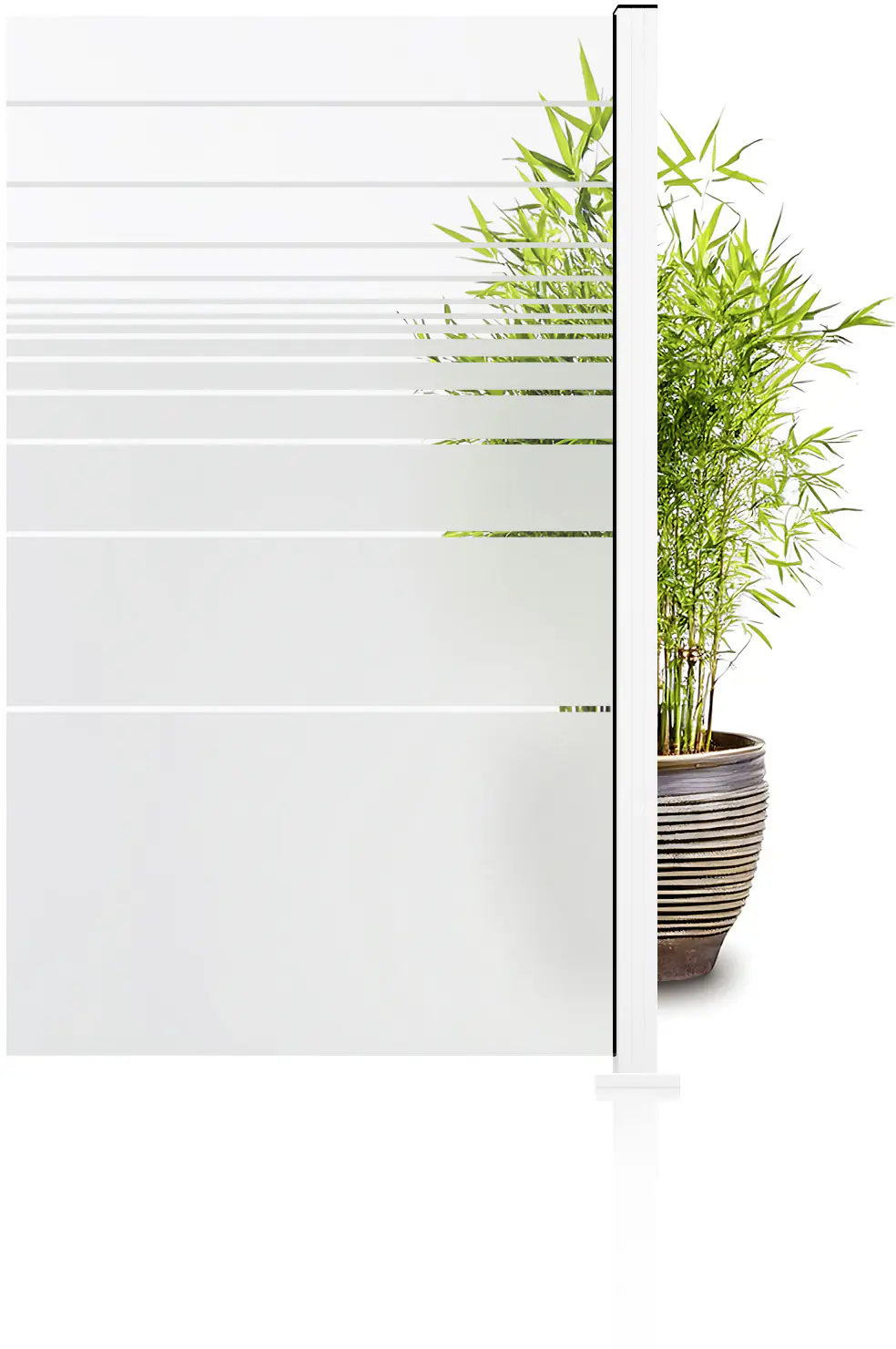 Ambiente Glaszaun Erweiterungsset Klarglas mit Siebdruck 187 x 107,2 cm weiß Ambiente Glaszaun Erweiterungsset Klarglas mit Siebdruck 187 x 107,2 cm weiß