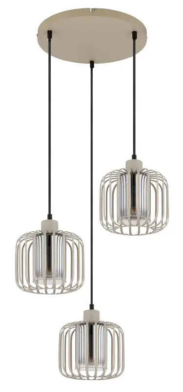 Globo Hängeleuchte Alfred 44 x 120 cm Ø x H sandfarben matt