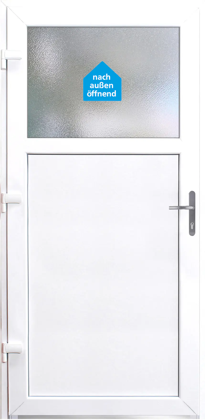 Panto Nebeneinganstür Kunststoff Modell K504 98 x 198 cm DIN rechts weiß  Panto Nebeneinganstür Kunststoff Modell K504 98 x 198 cm DIN rechts weiß