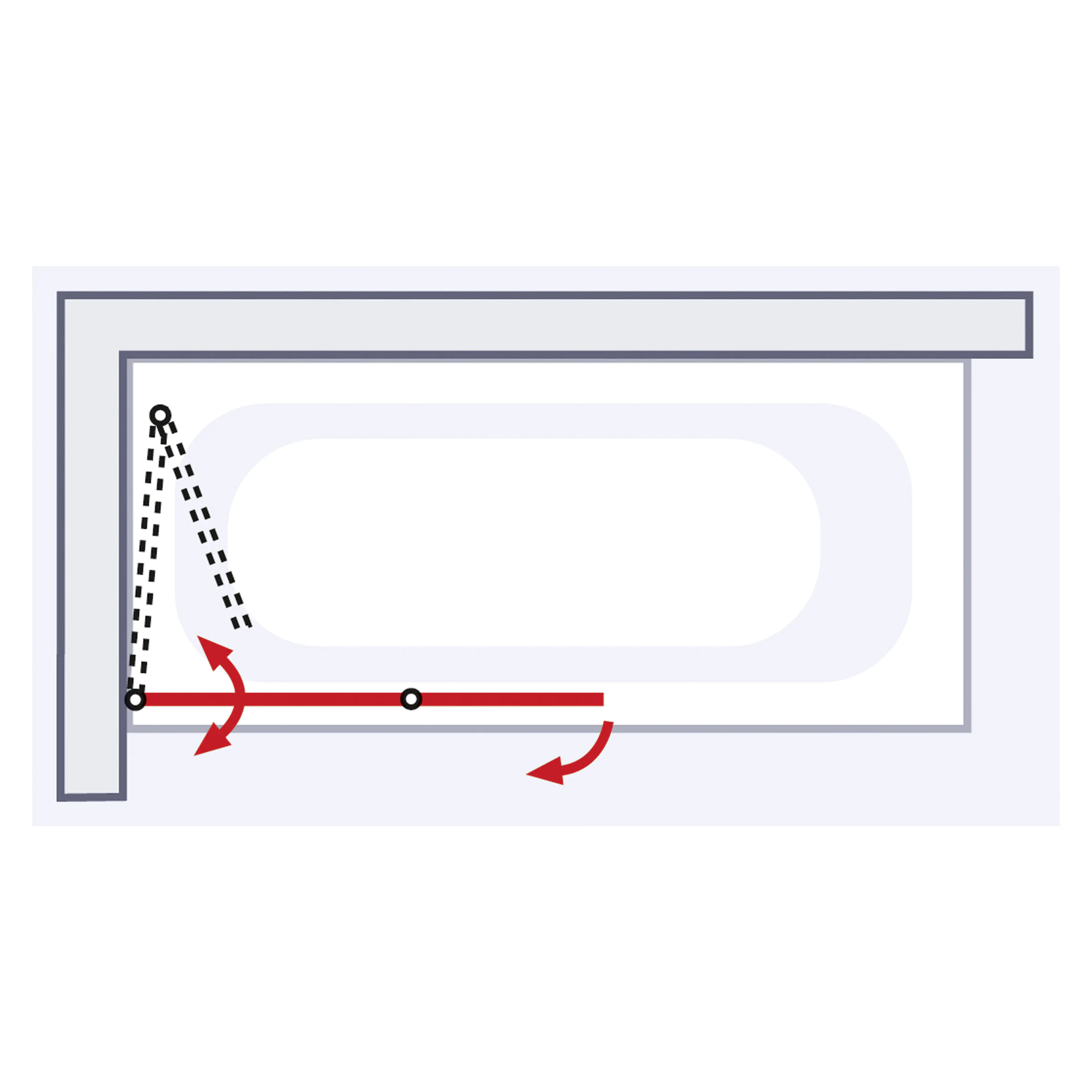 Schulte Badewannenaufsatz D3396 2-tlg. 112 x 140 cm