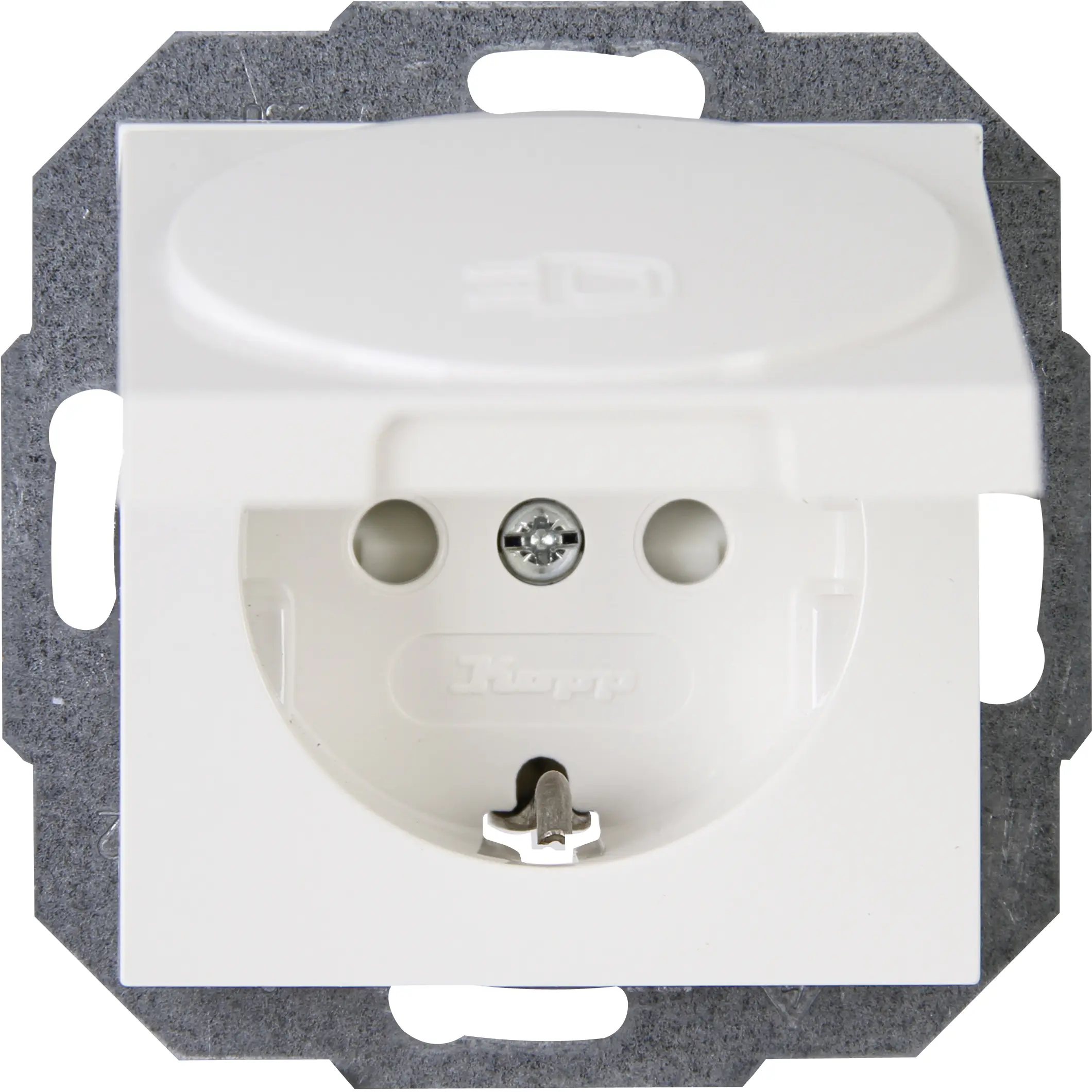 Kopp Steckdose mit Deckel ATHENIS reinweiß, 940129087