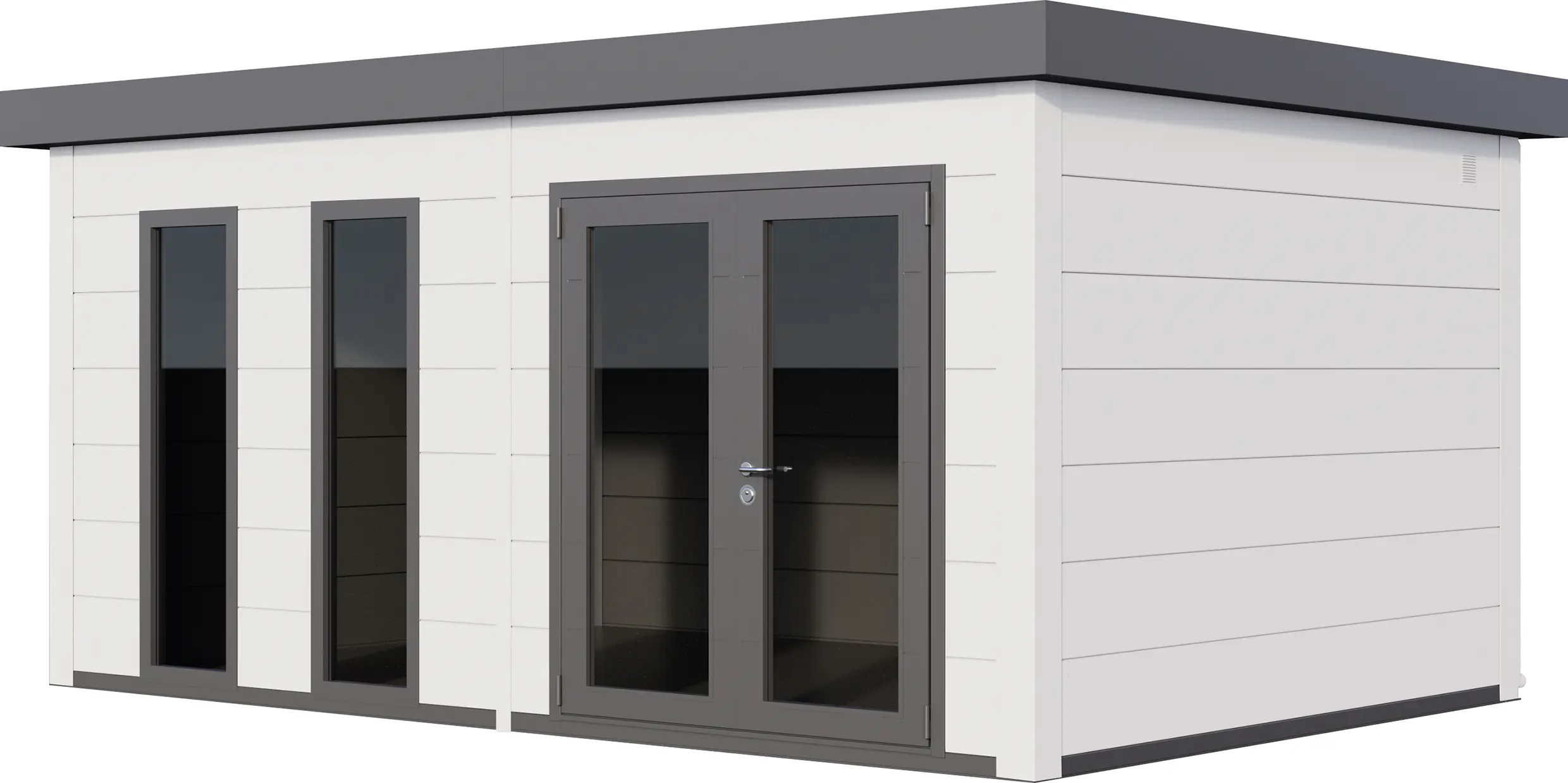 Telluria Gerätehaus Luminato 5436+ EW weiß 538 x 358 cm