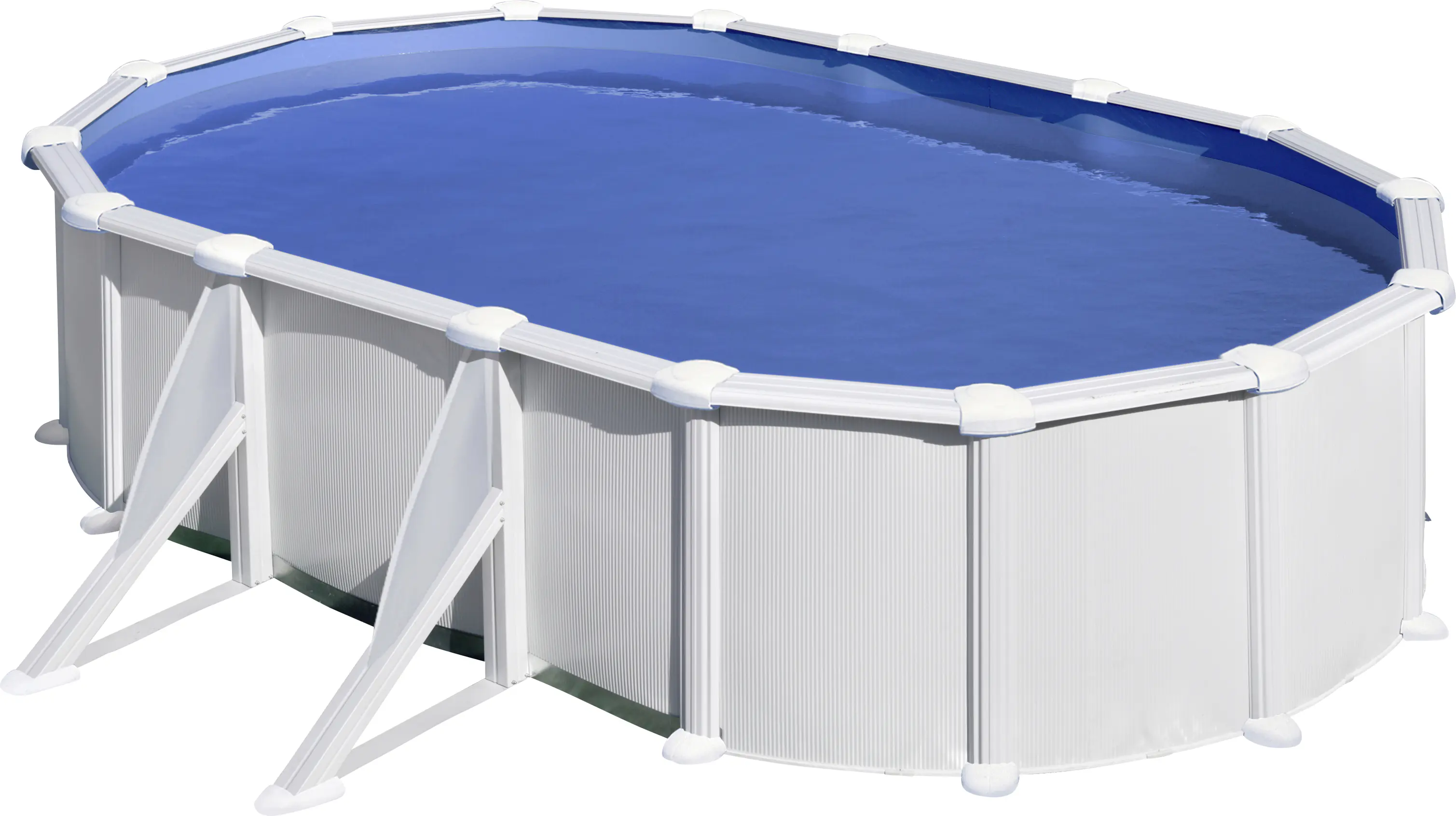 Gre Stahlwandpool Atlantis oval 610 x 375 x 132 cm, weiß