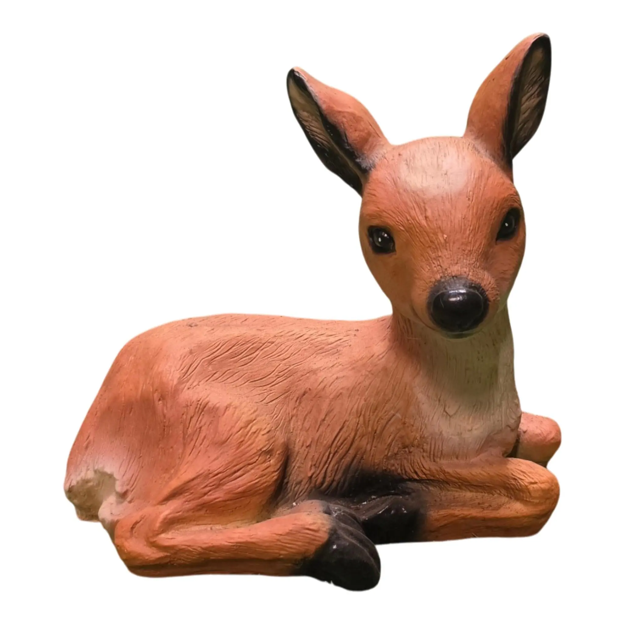 Figur Reh liegend klein 38 x 40 cm braun