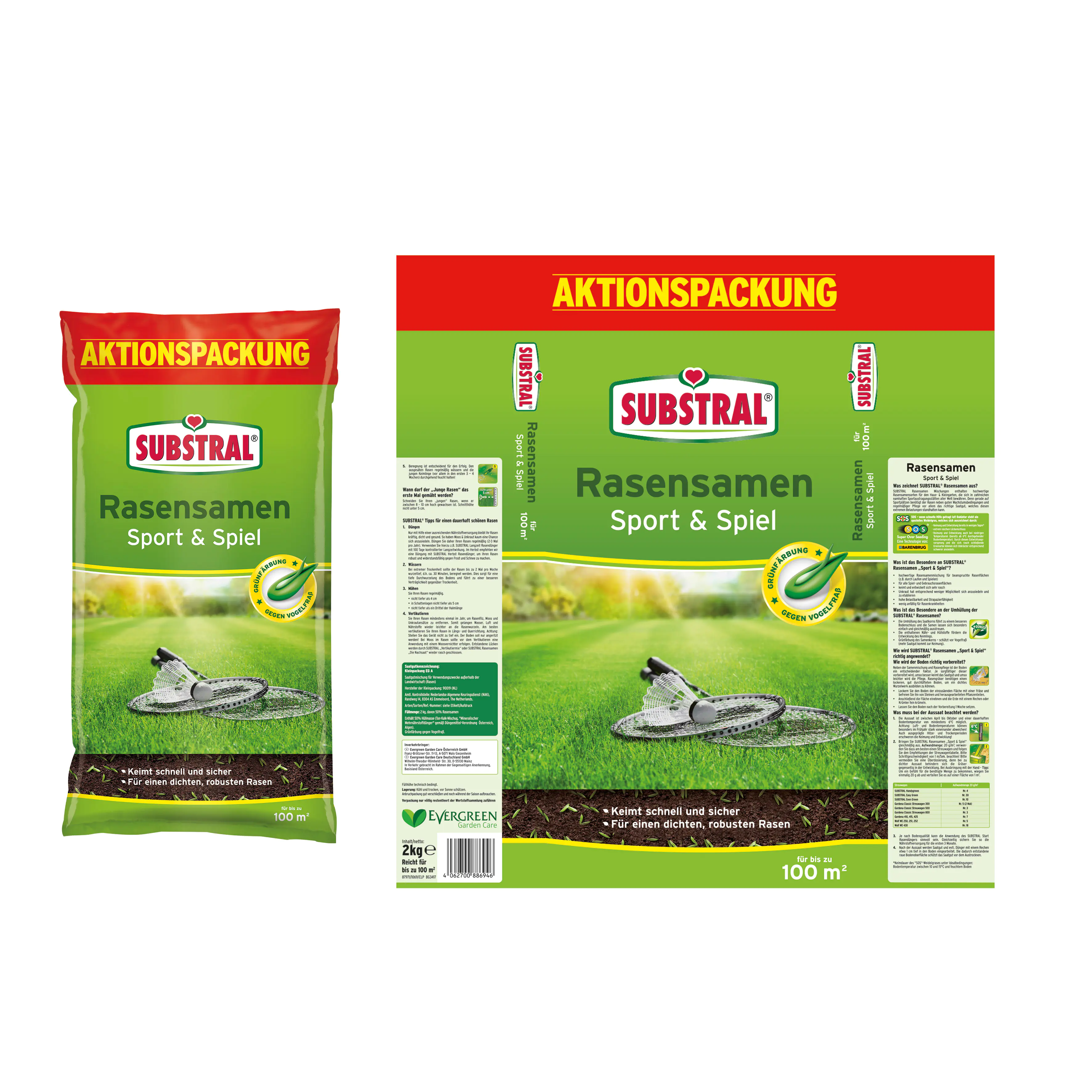 Substral Sport & Spiel Rasensamen 2 kg für 100 m²