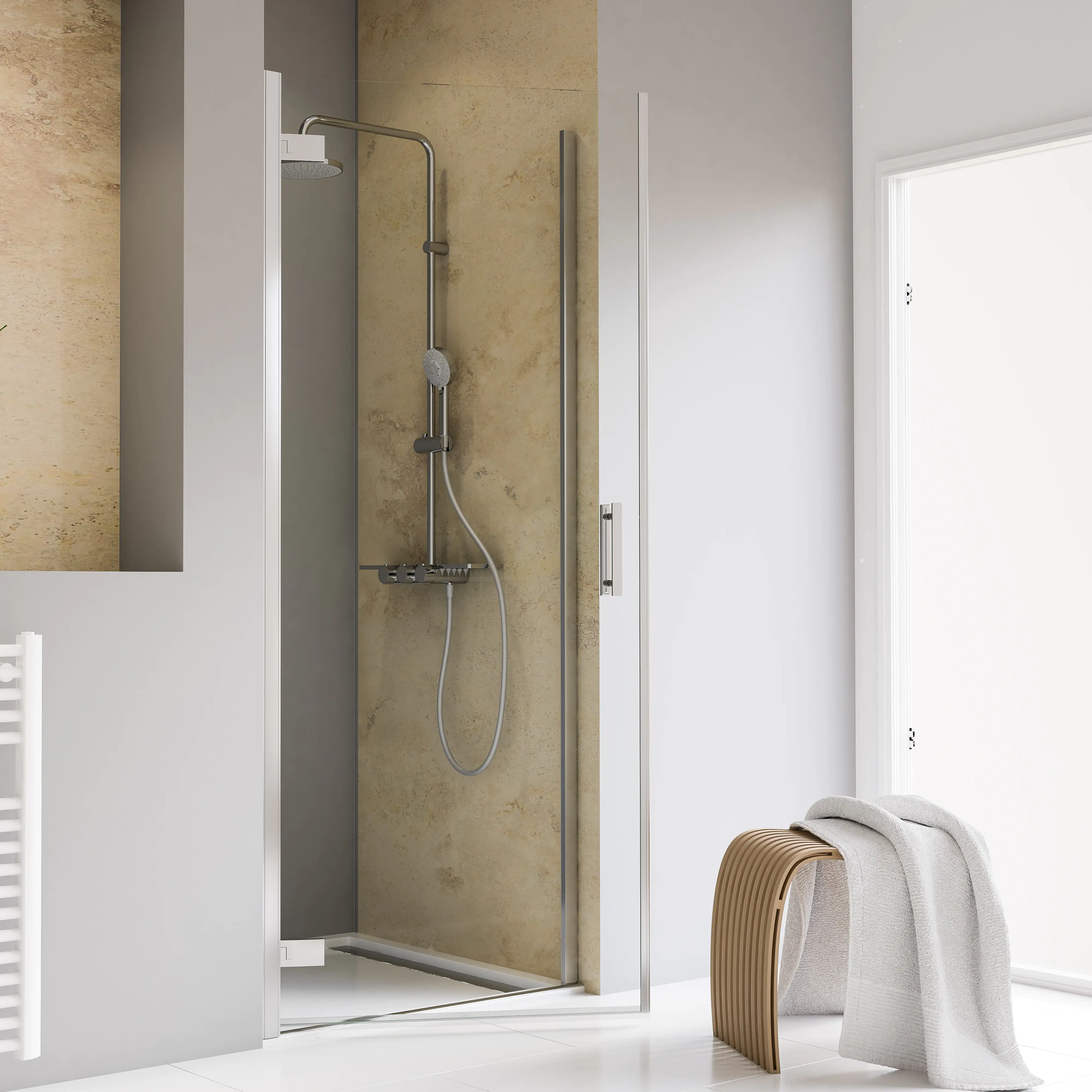 4060991060984 Schulte Nische Drehtür pendelbar 90 x 200 cm Toura