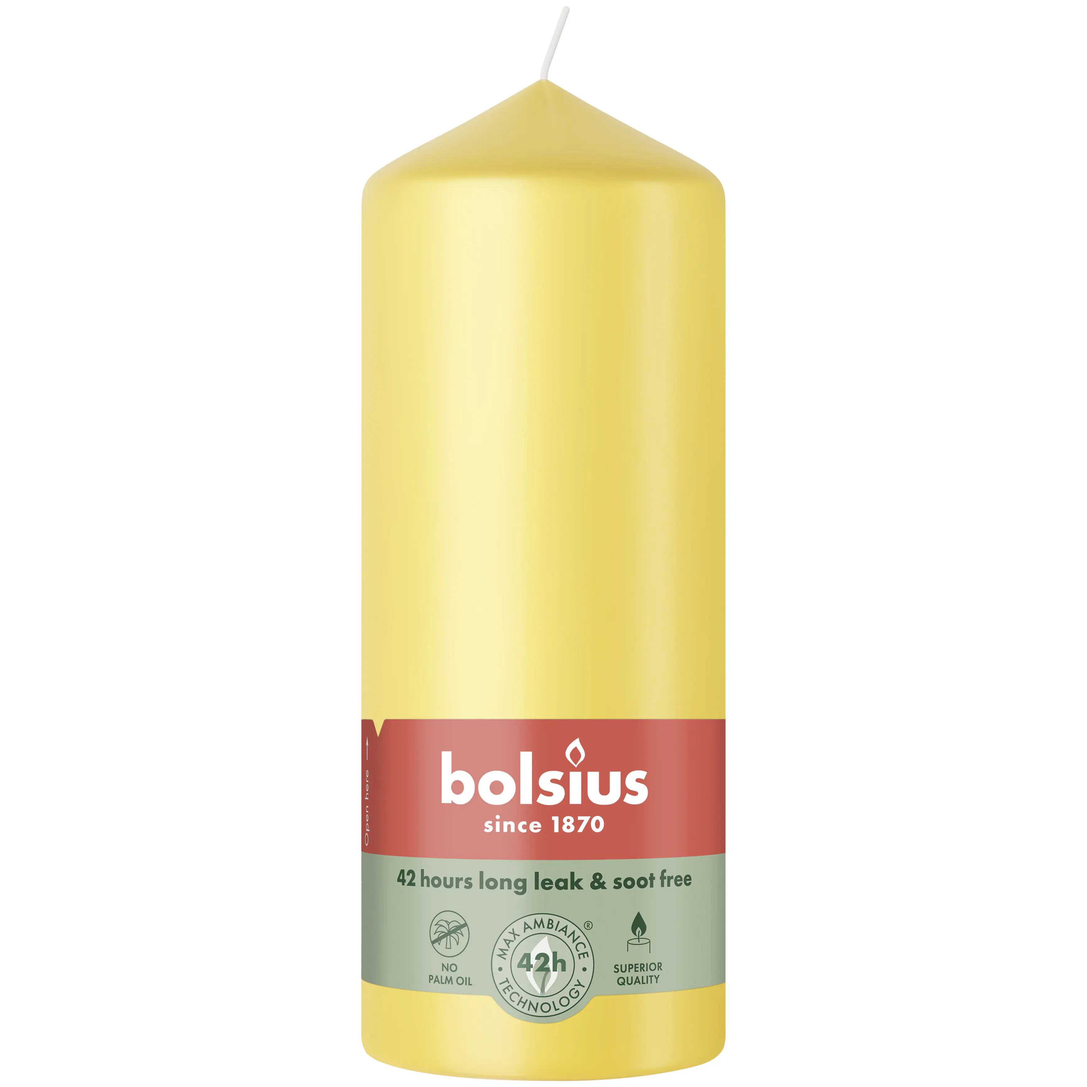 Bolsius Stumpenkerze sonnengelb 15 cm Ø 5,8 cm 