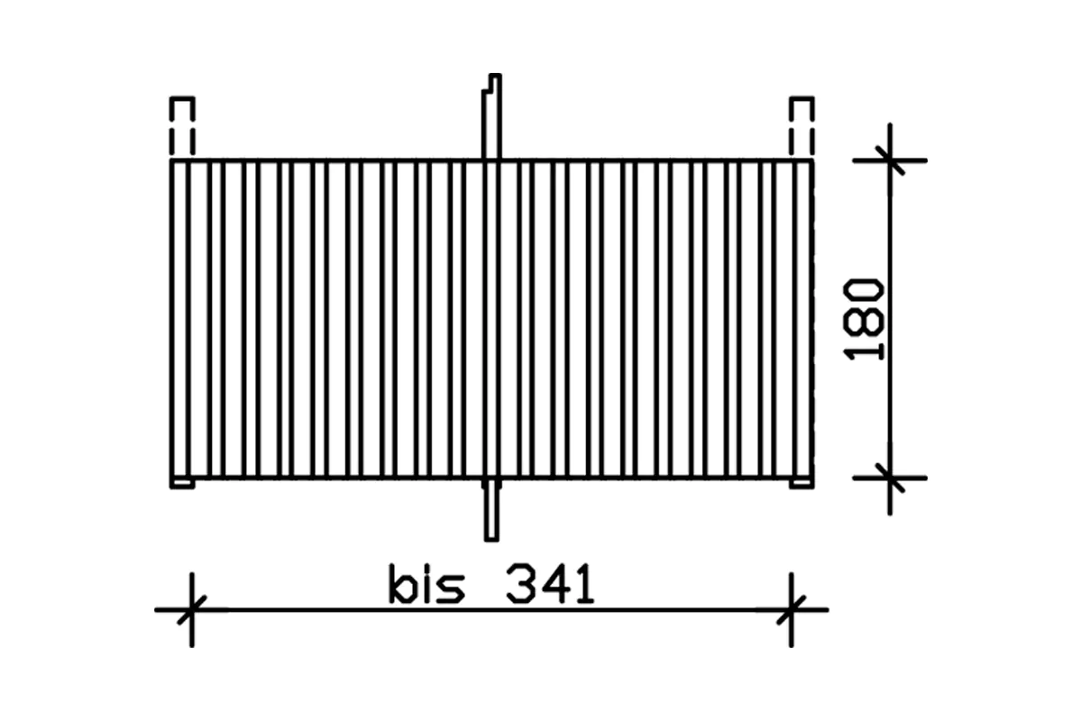 SKAN HOLZ Rückwand Deckelschalung 341 x 180 cm, Fichte, lasiert in Weiß